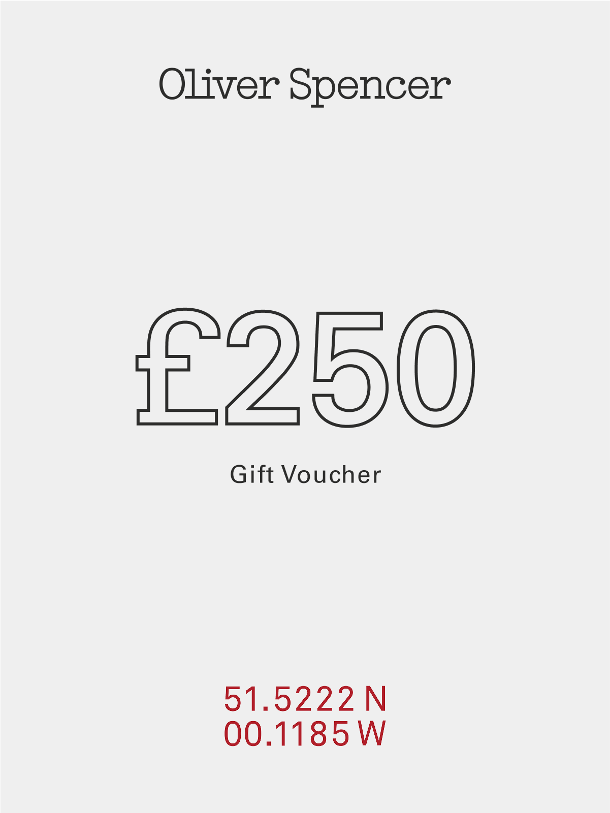 Oliver Spencer Gift Voucher