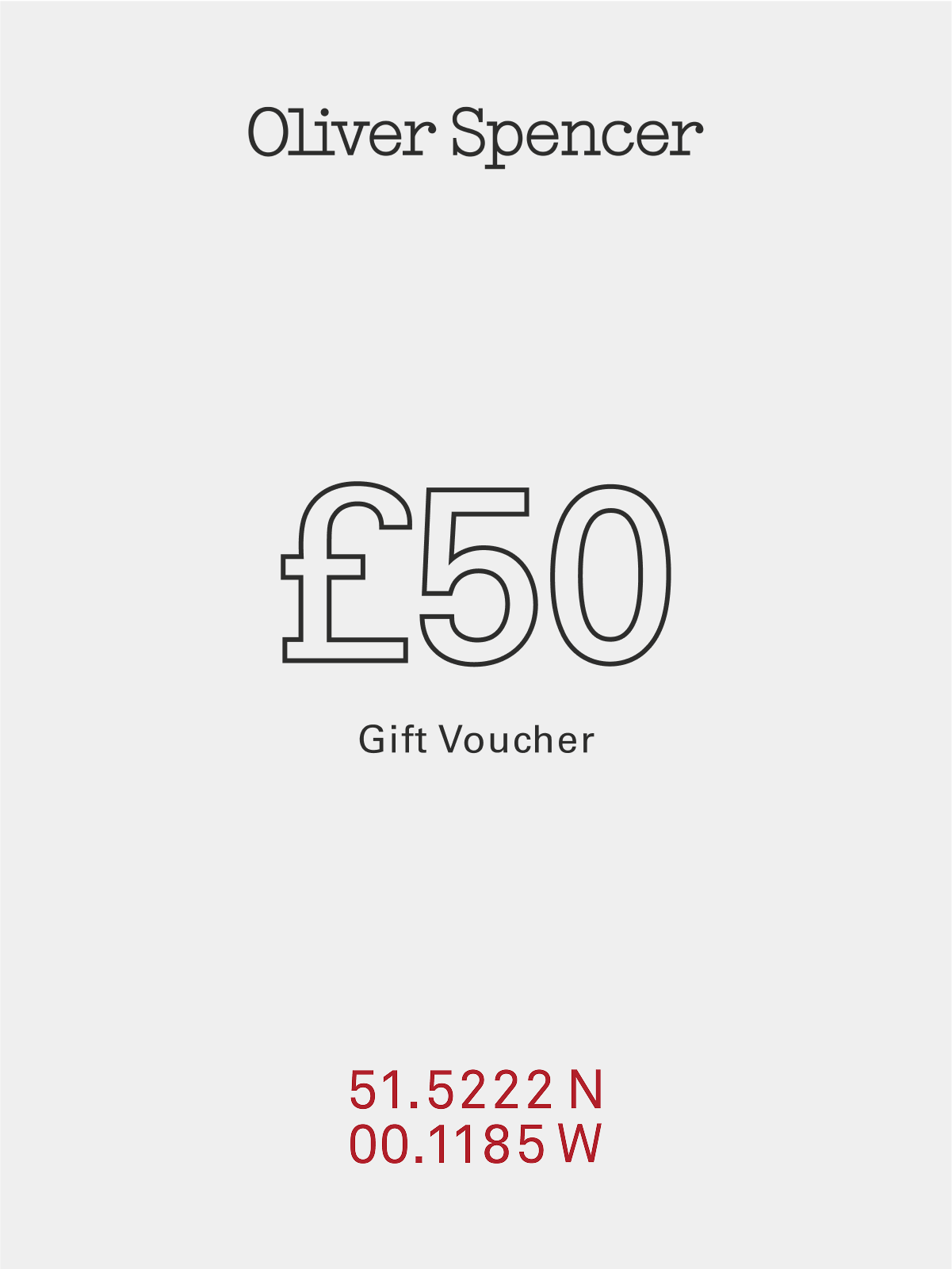 Oliver Spencer Gift Voucher