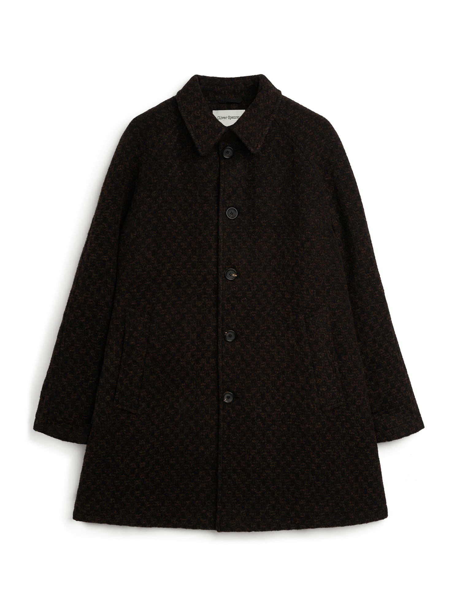 Men's Black Wool Car Coat – Oliver Spencer