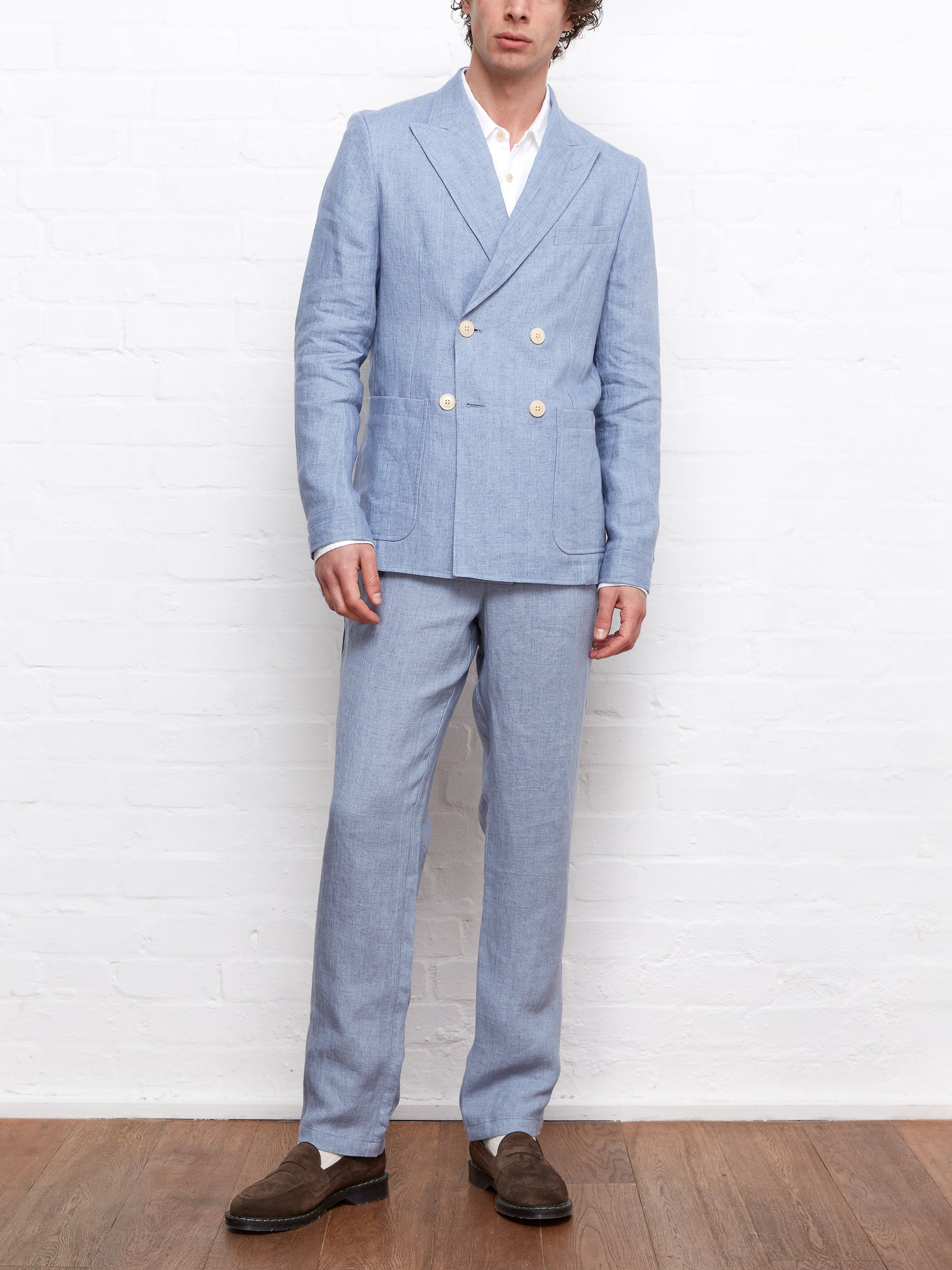 Double Breasted Jacket Bove Sky Blue
