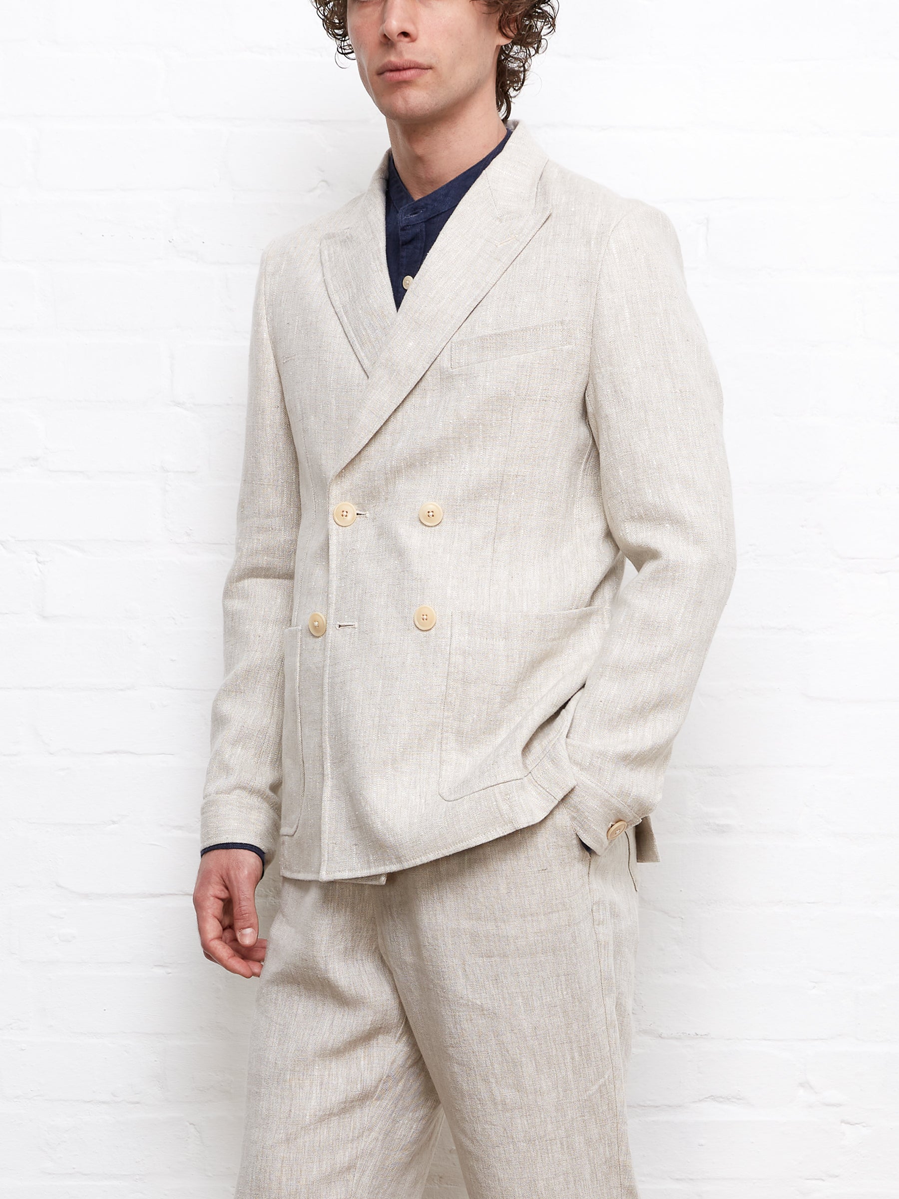 Double Breasted Jacket Harding Beige