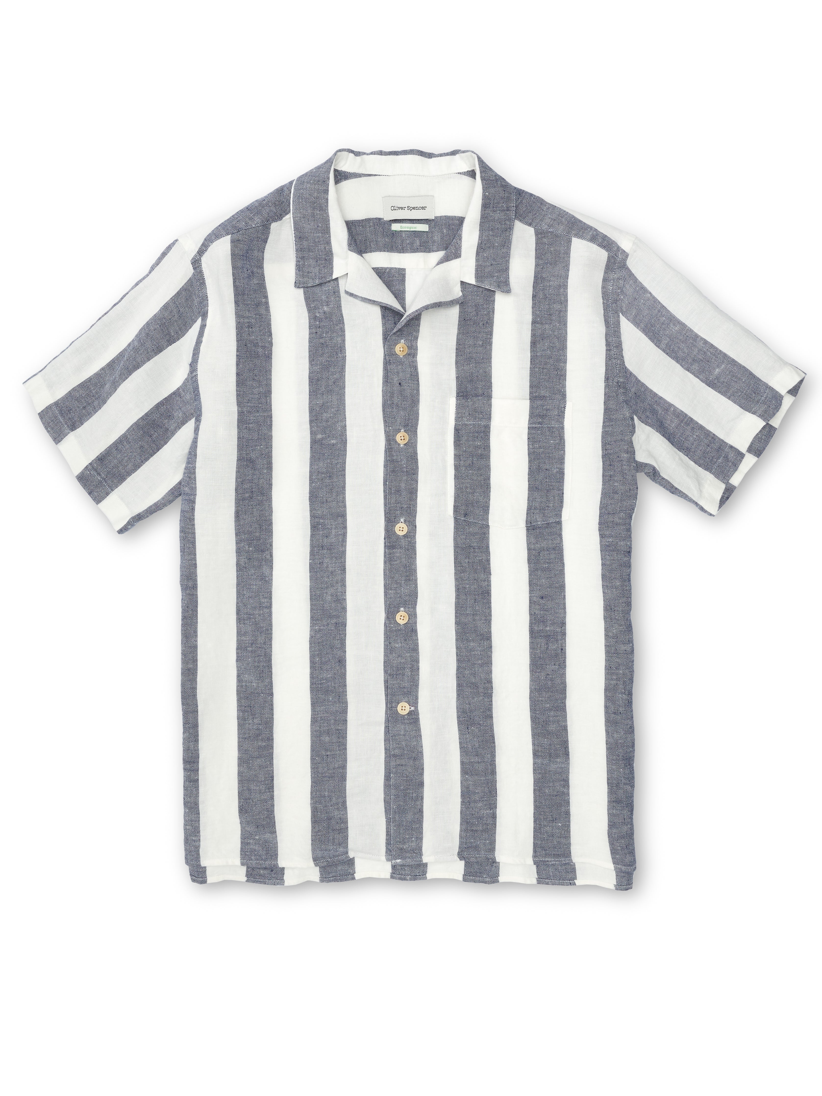 Havana Short Sleeve Shirt Mortimer Blue/White
