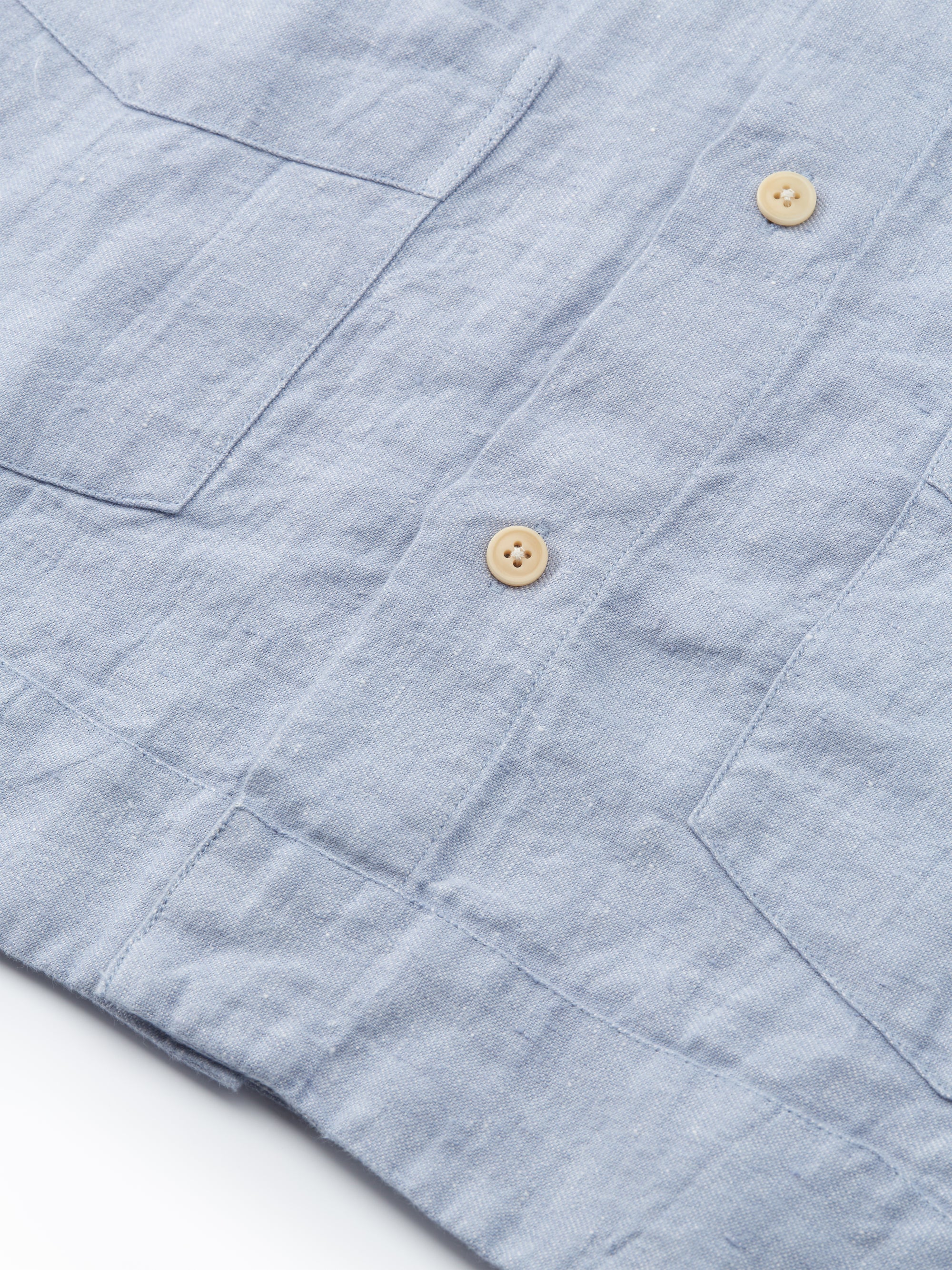 Cuban Short Sleeve Shirt Drescher Blue