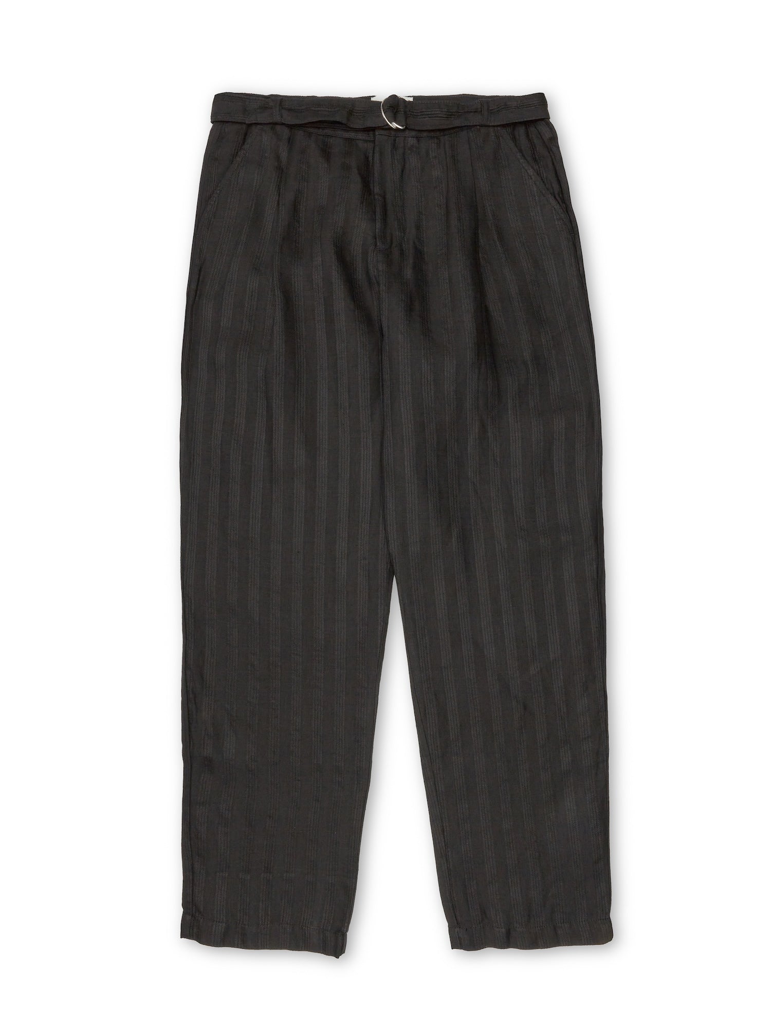 Striped belted pants deals