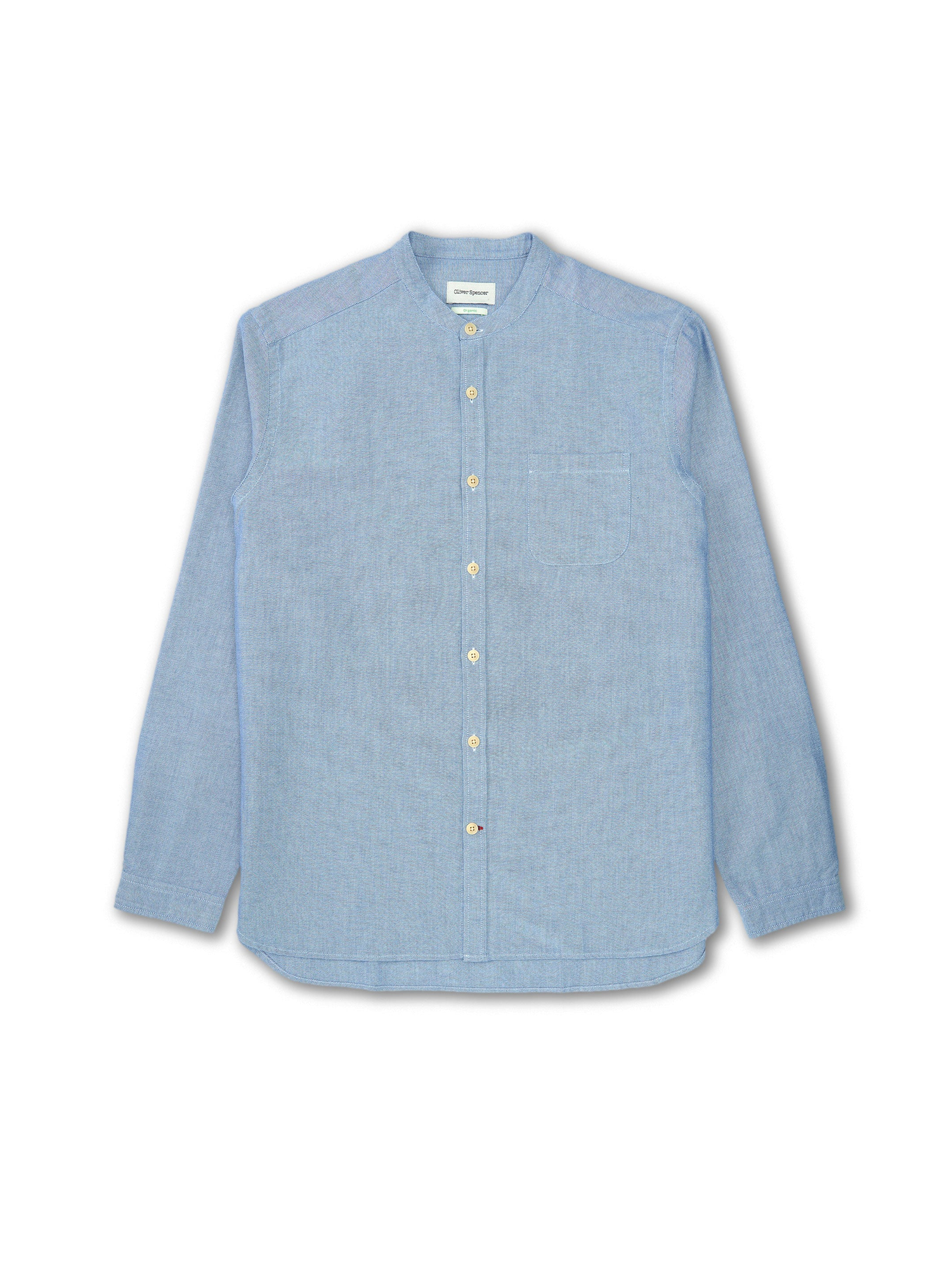 Grandad Shirt Brecon Blue