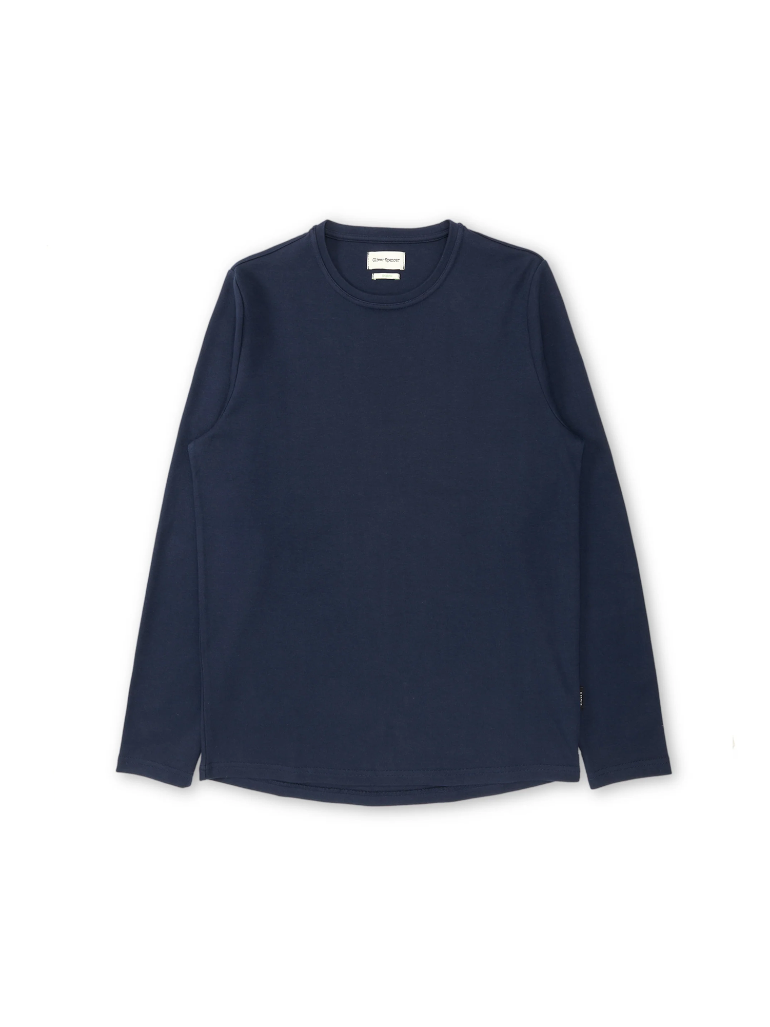 Heavy Long Sleeve Plain T-Shirt Tavistock Navy