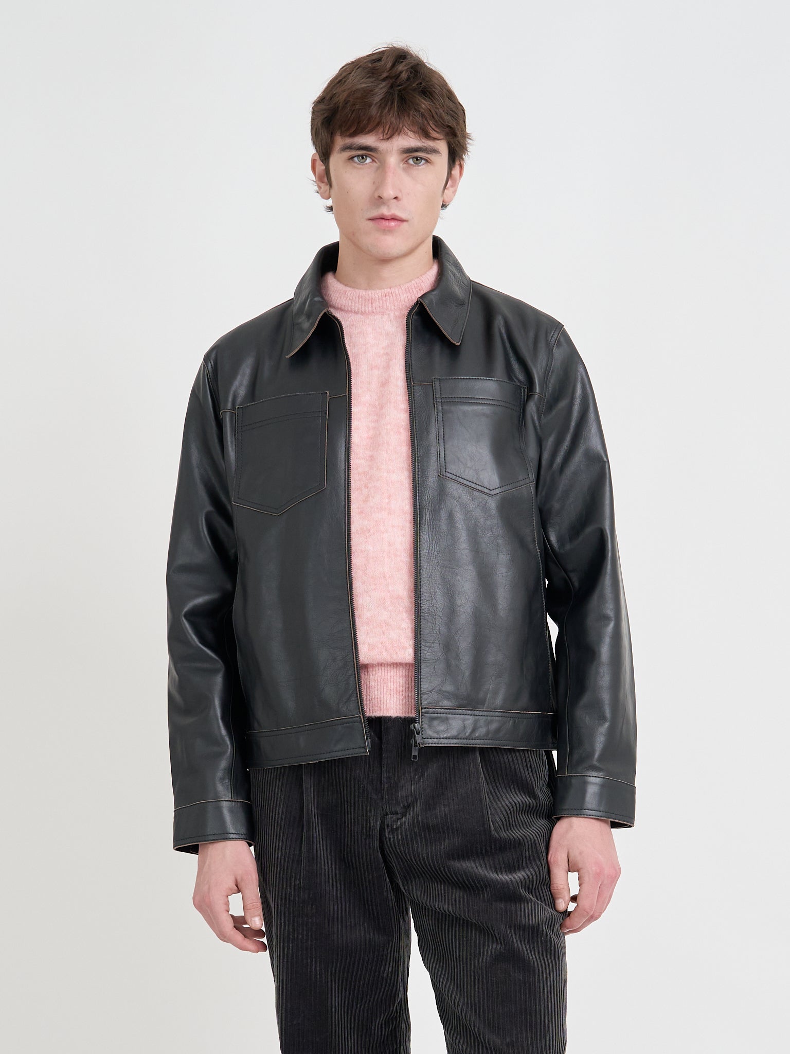 OLIVER SPENCER レザージャケット Men's Black Leather Jacket – Oliver Spencer
