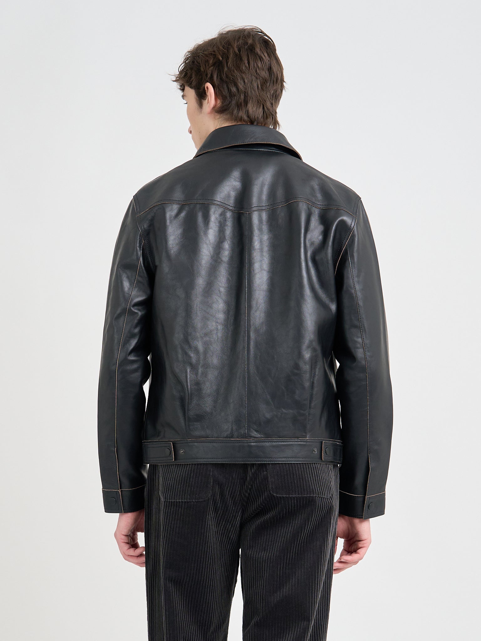 Men's Black Leather Jacket – Oliver Spencer