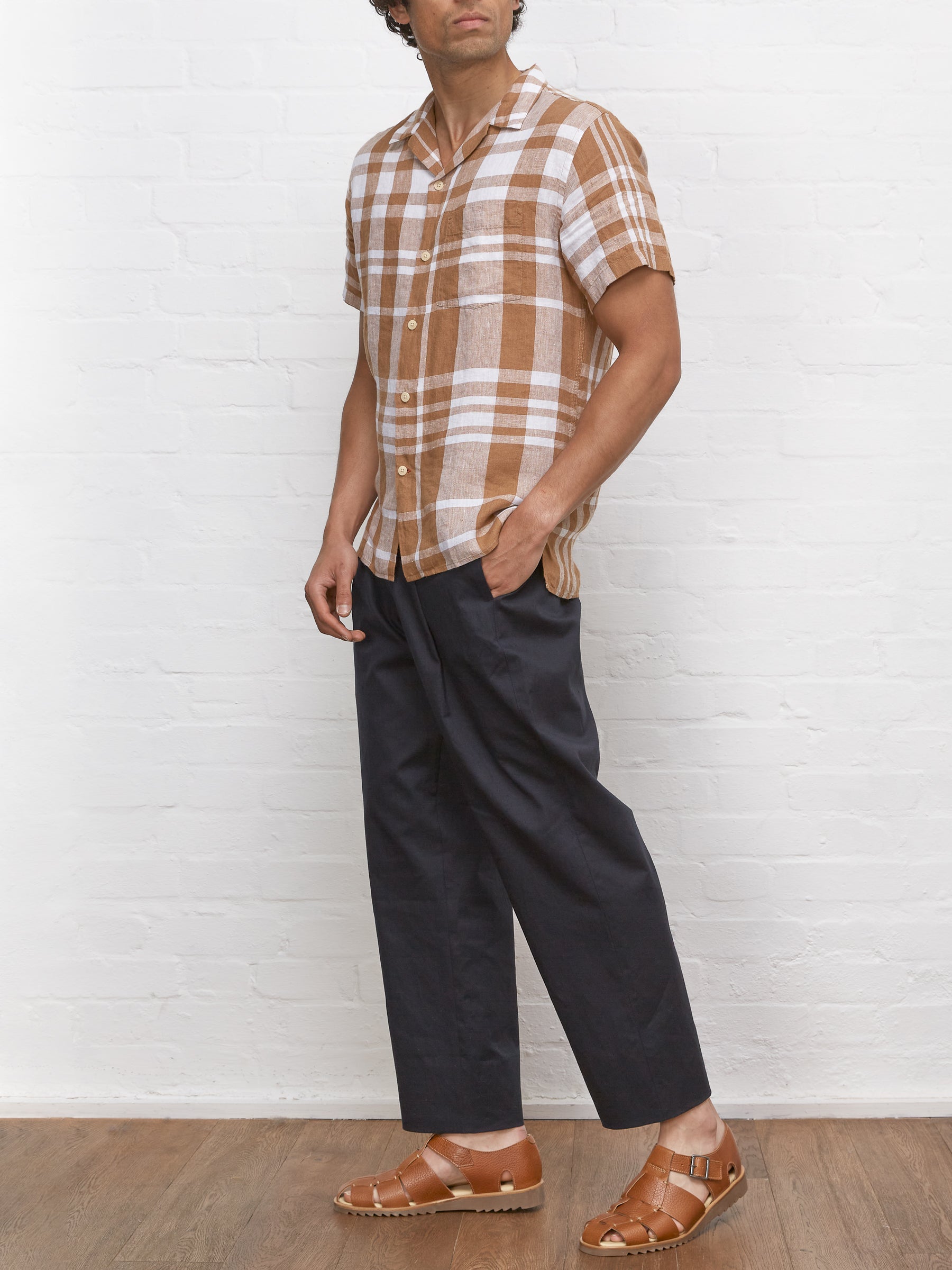 Pleat Trousers Farrell Navy