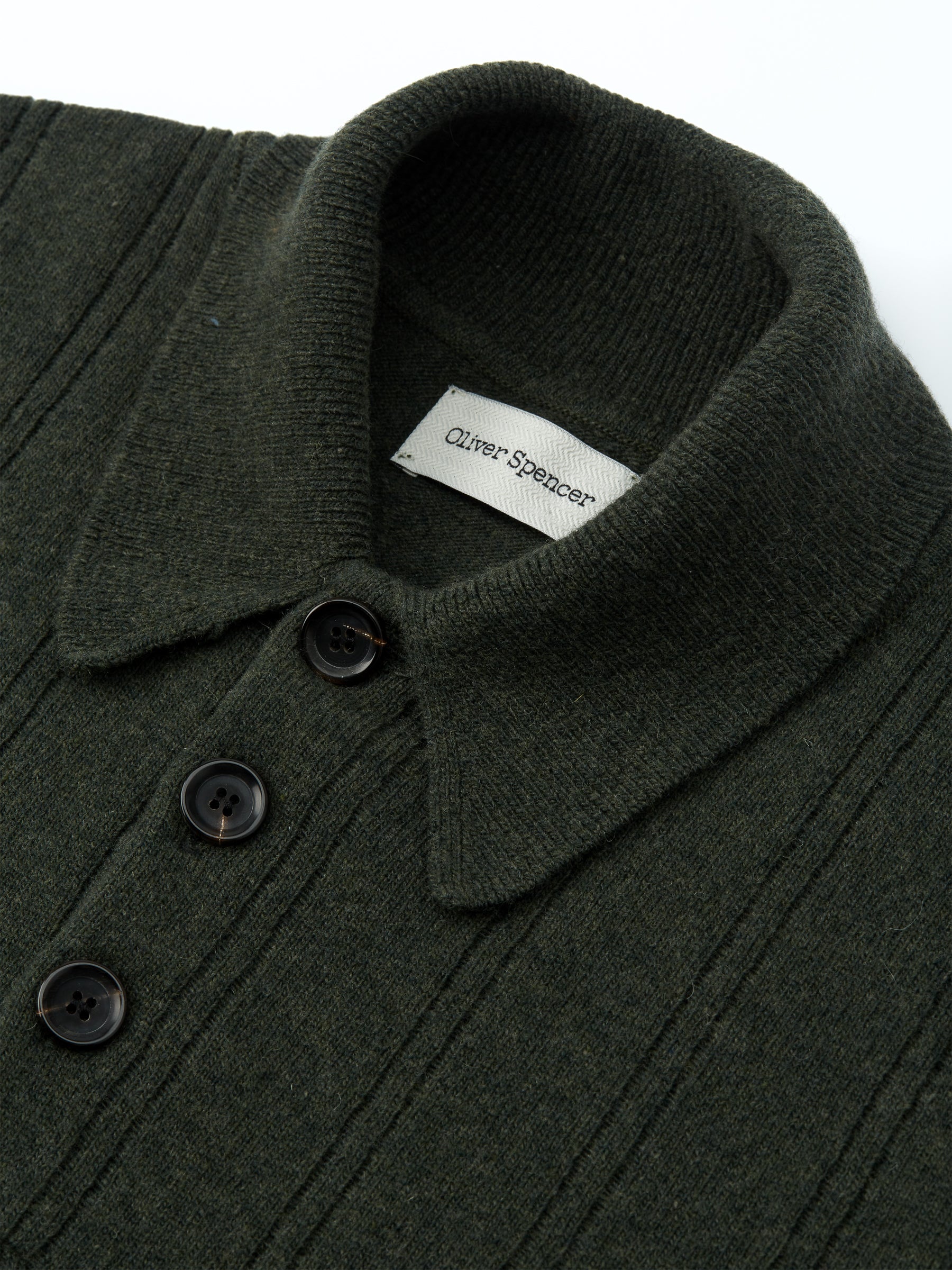 Pablo Knitted Polo Shirt Olsen Green