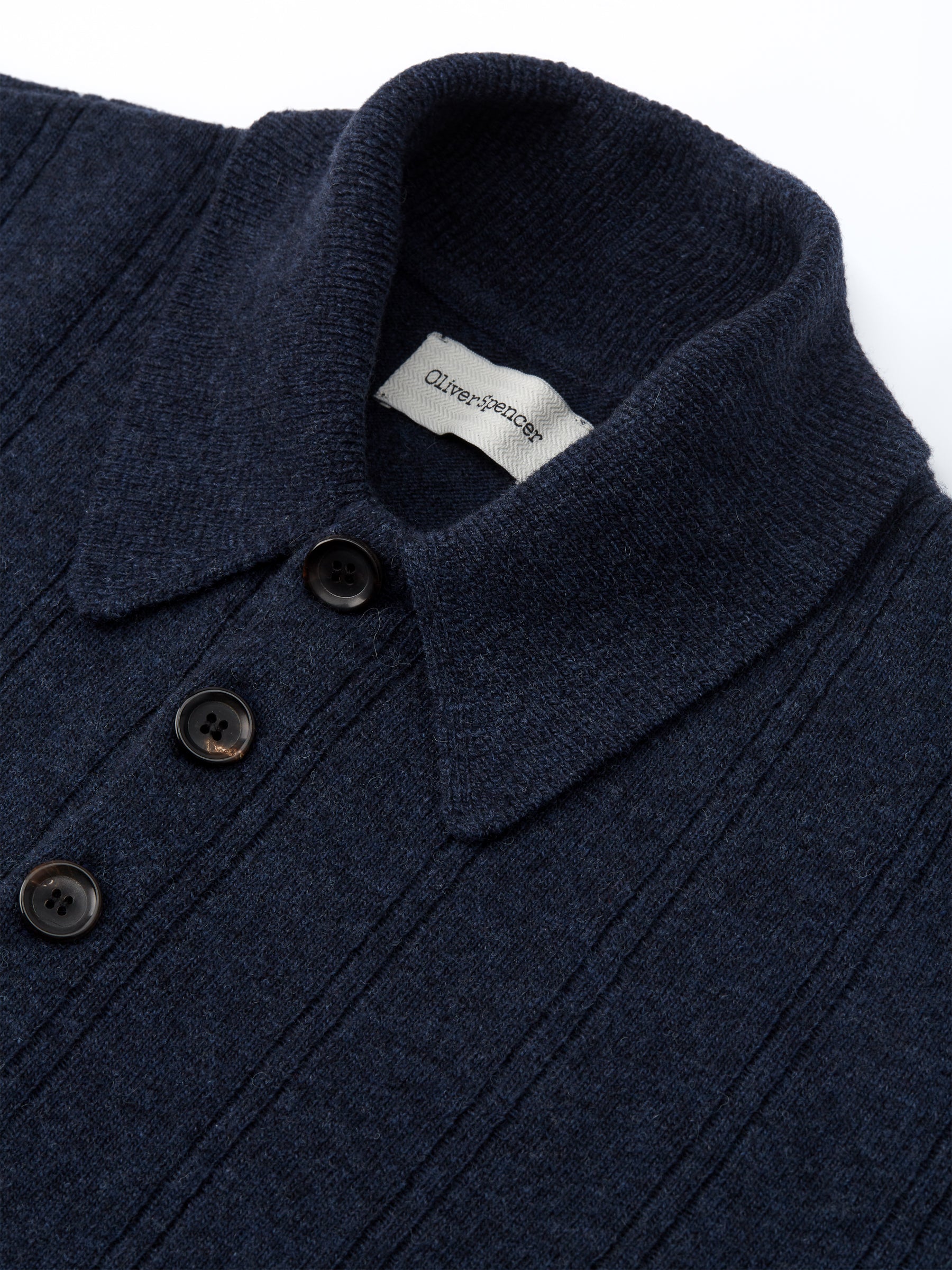 Pablo Knitted Polo Shirt Olsen Navy