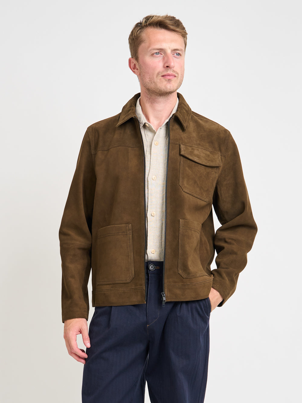Suede Hardwick Jacket Suede Taupe