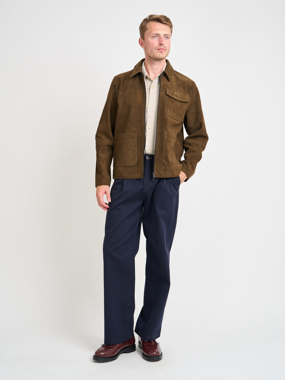 Suede Hardwick Jacket Suede Taupe
