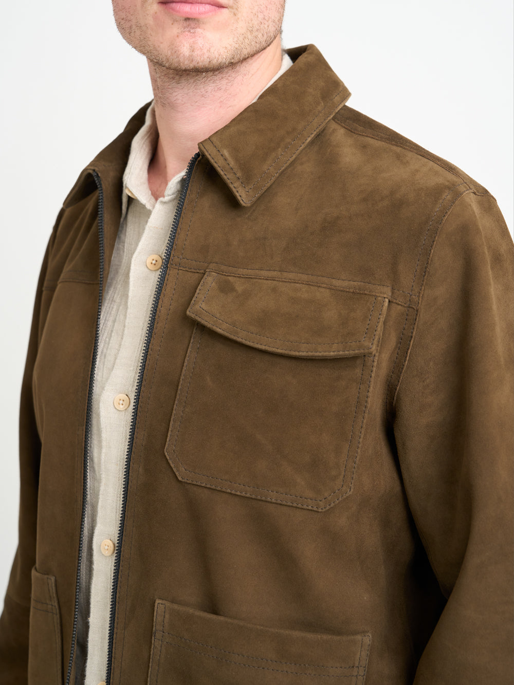 Suede Hardwick Jacket Suede Taupe