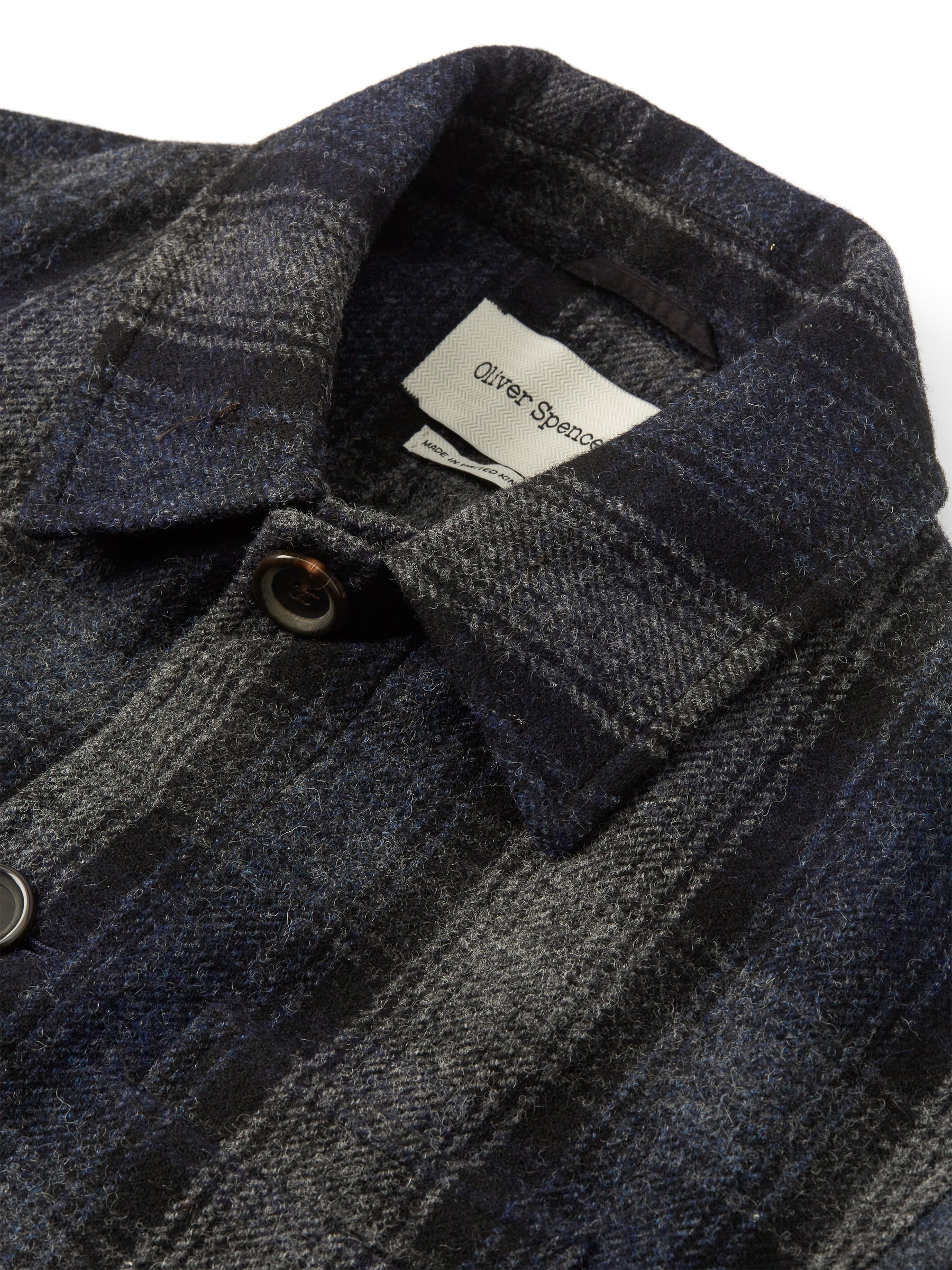 Grandpa Coat Combe Navy/Grey