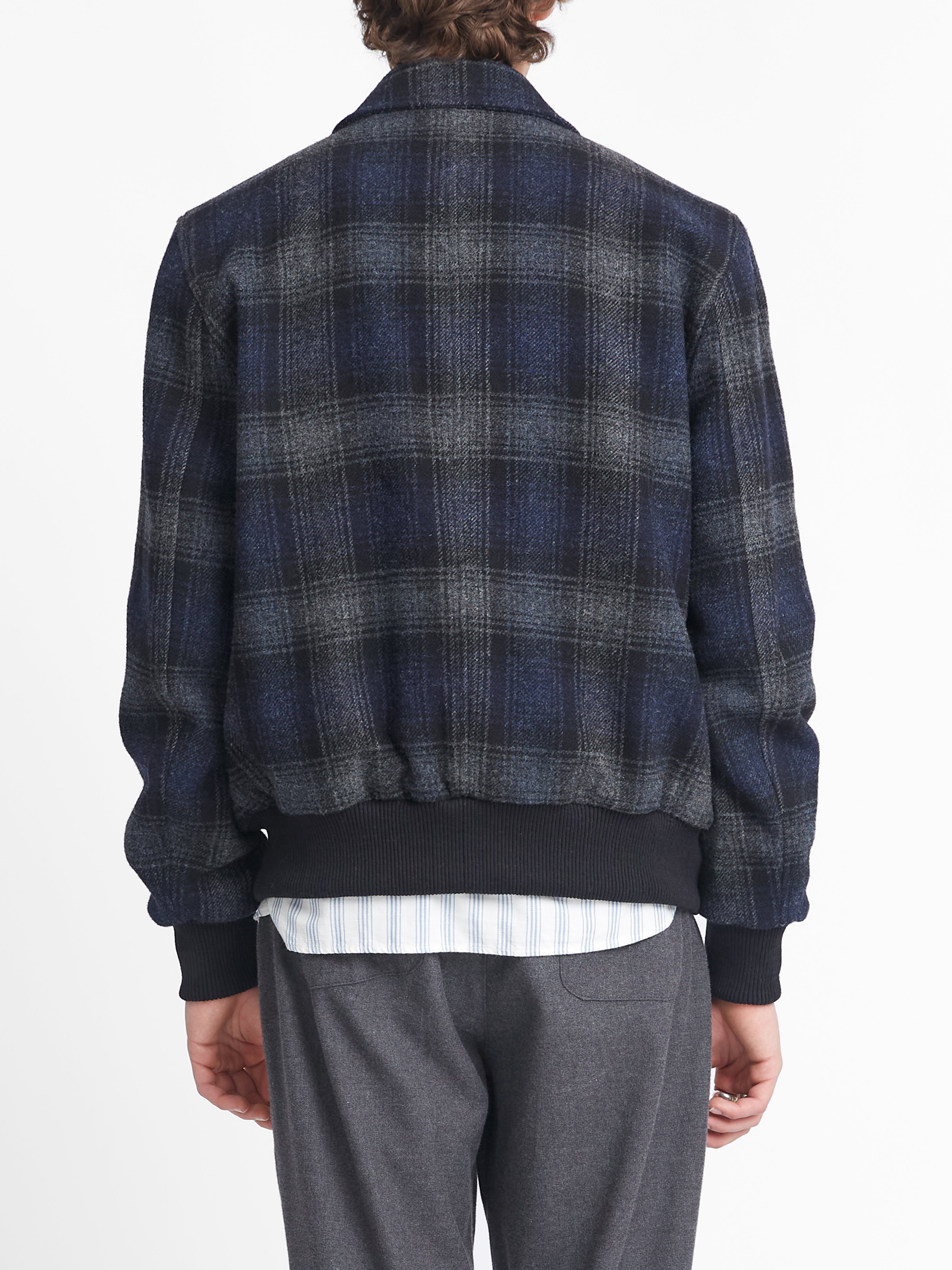Linfield Bomber Jacket Combe Navy/Grey