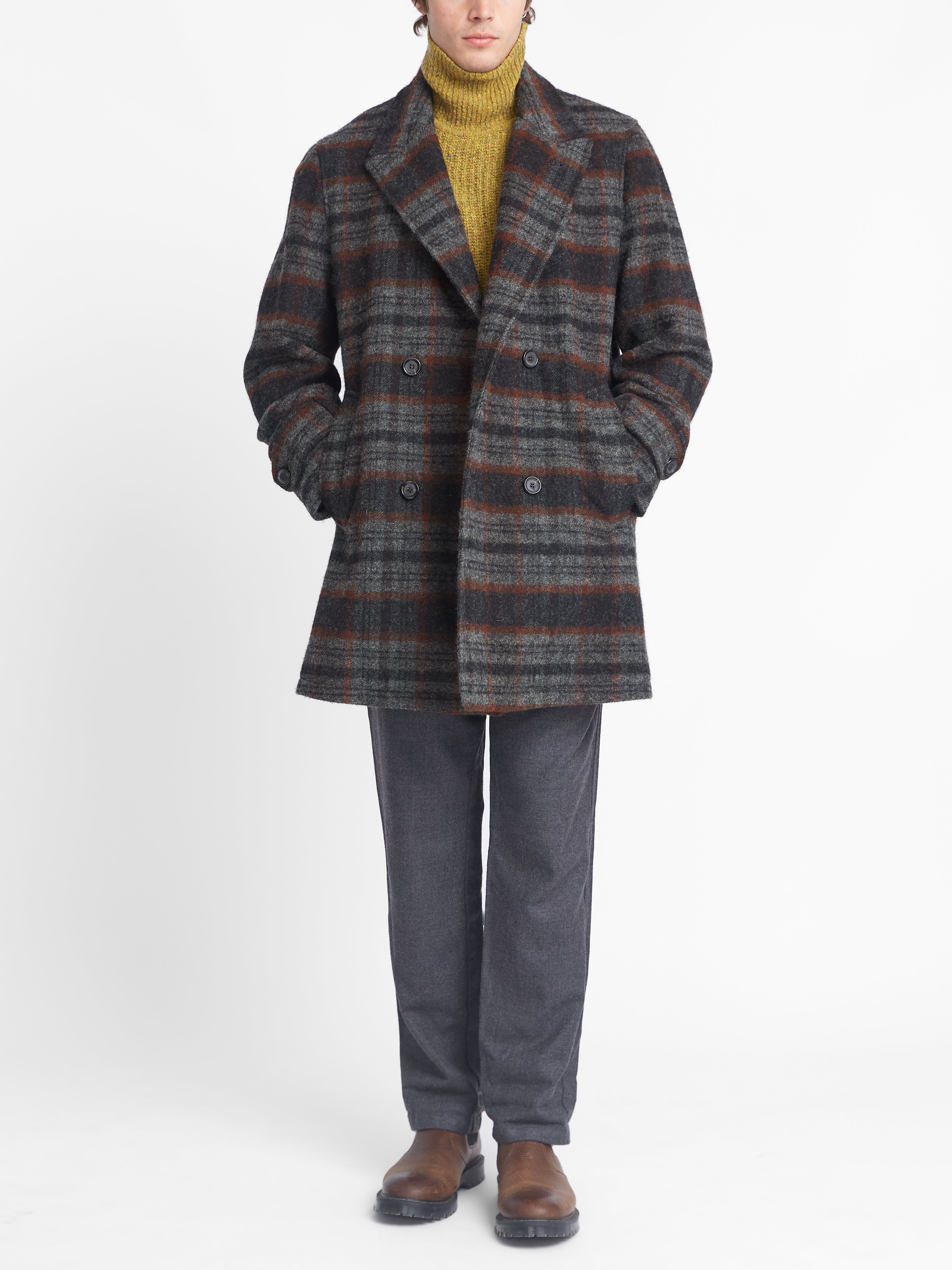 Albion Coat Kennington Rust Multi