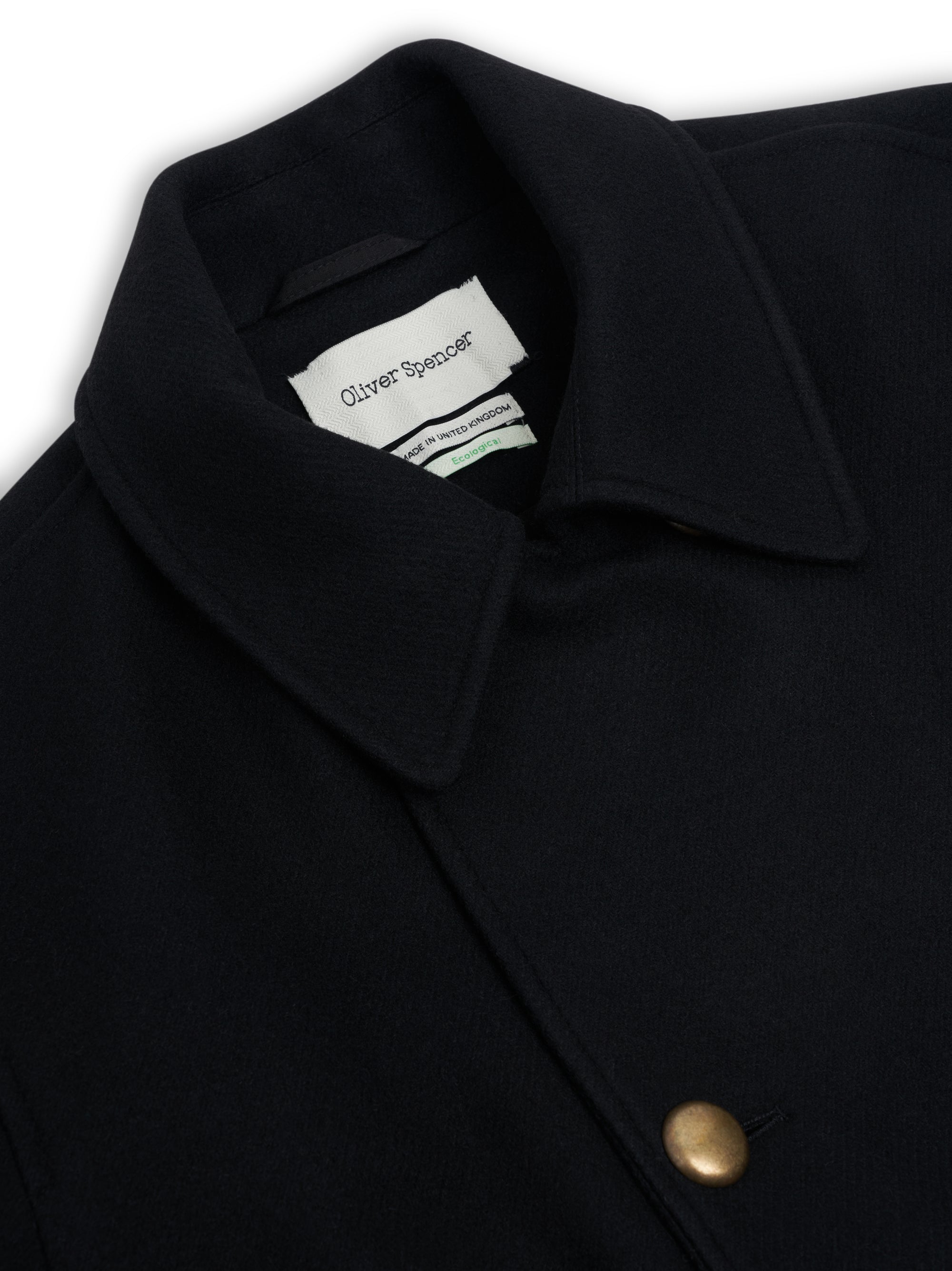 Big Coat Mosedale Black with Brass Buttons
