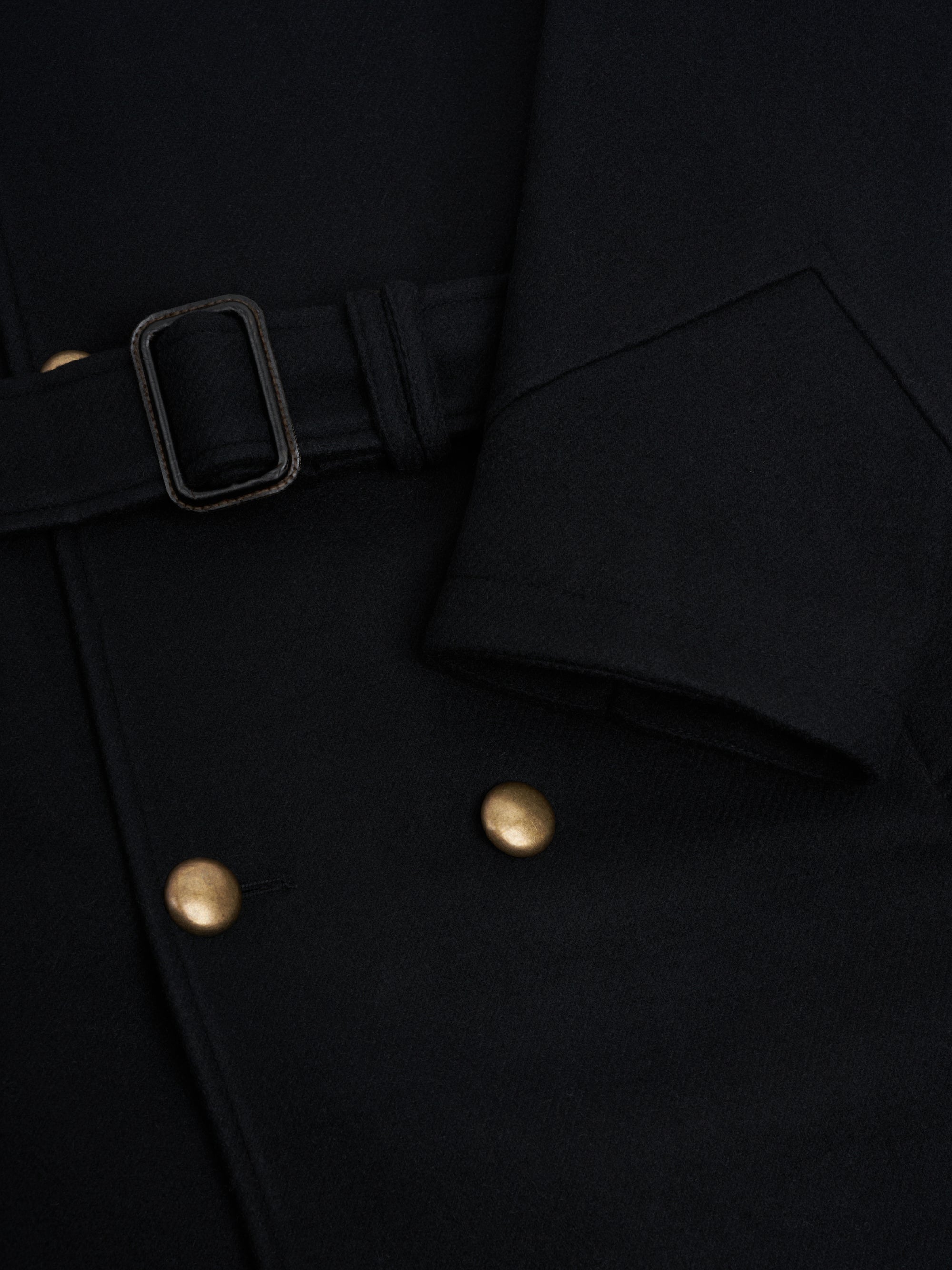 Big Coat Mosedale Black with Brass Buttons