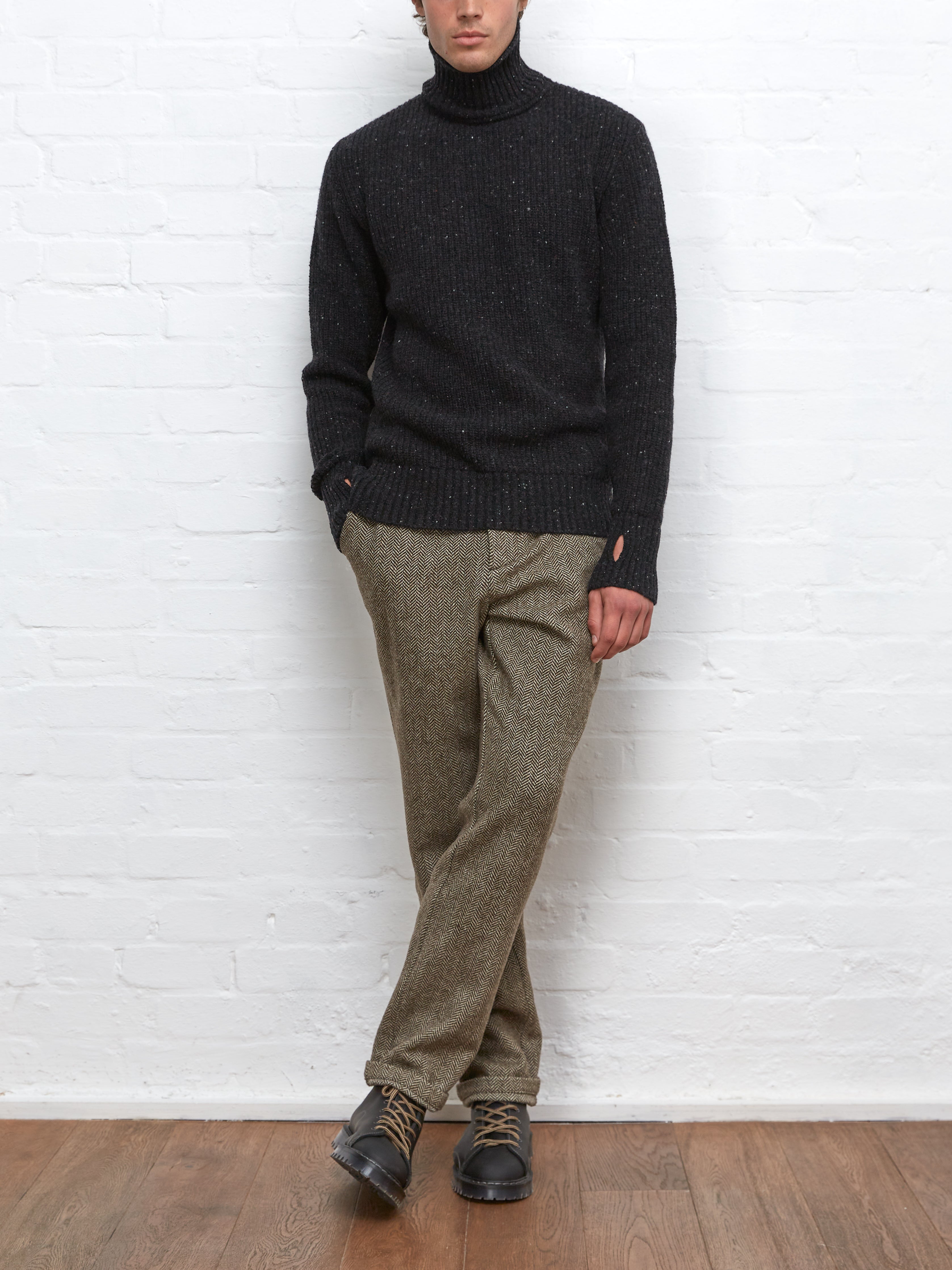Talbot Roll Neck Jumper Keswick Slate Grey