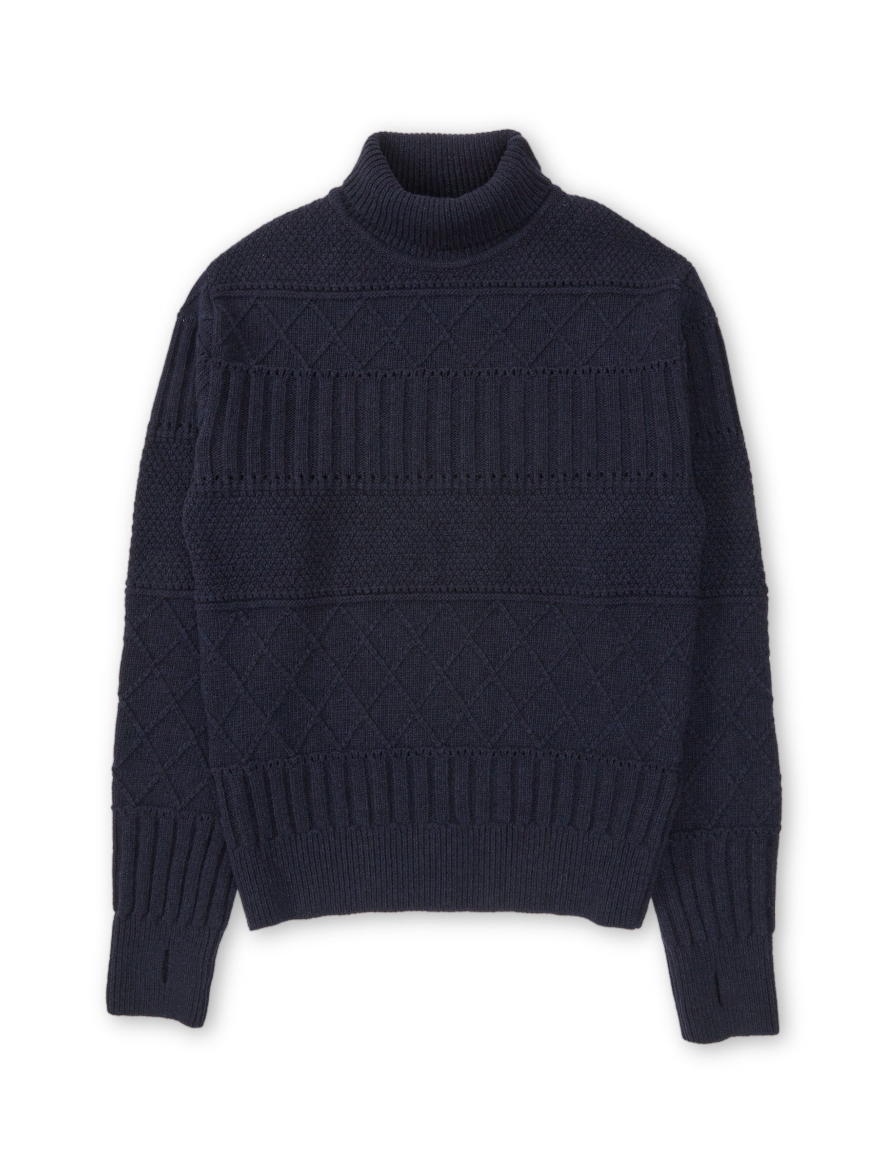 Talbot Roll Neck Jumper Bonham Navy