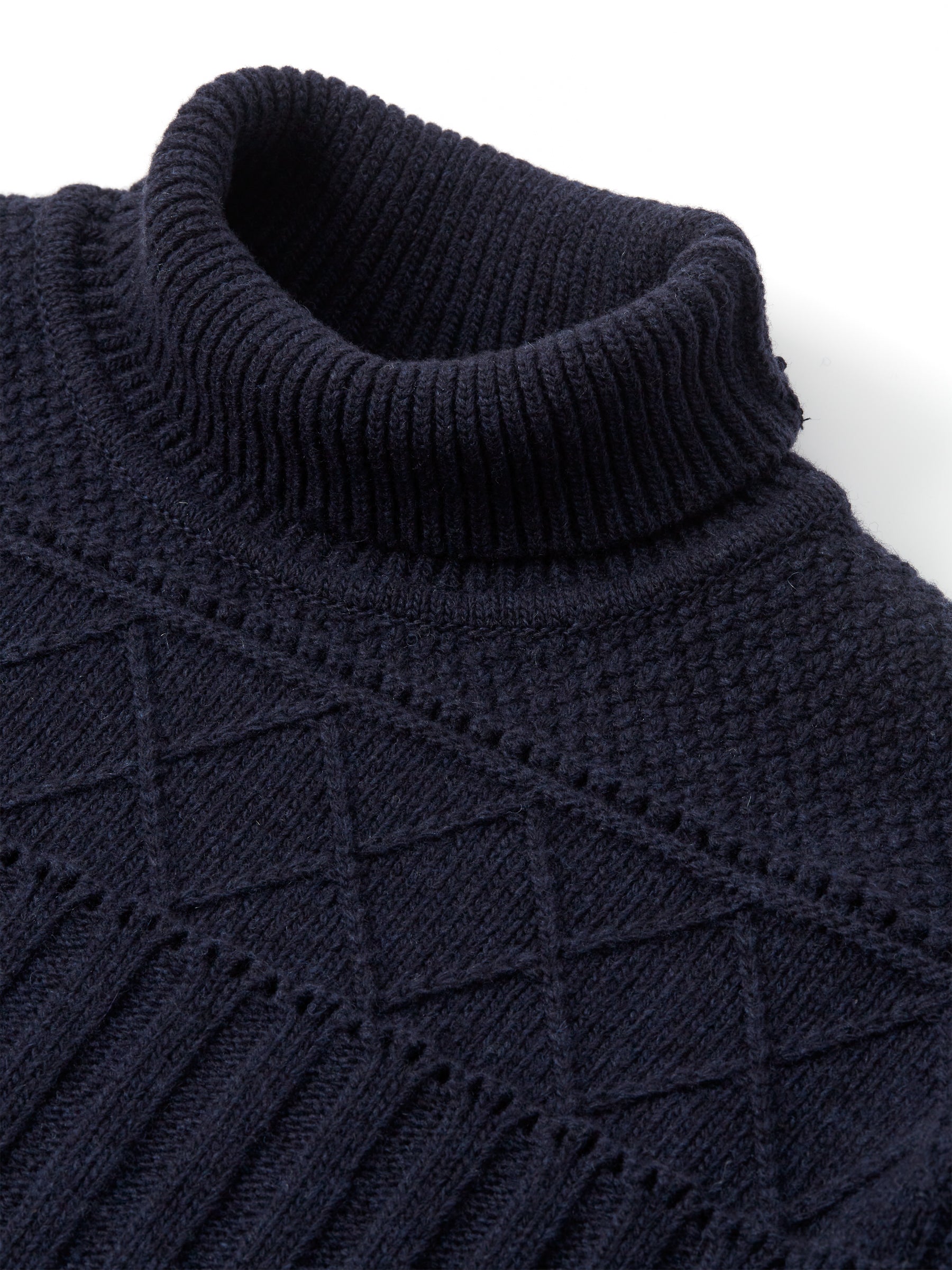Talbot Roll Neck Jumper Bonham Navy