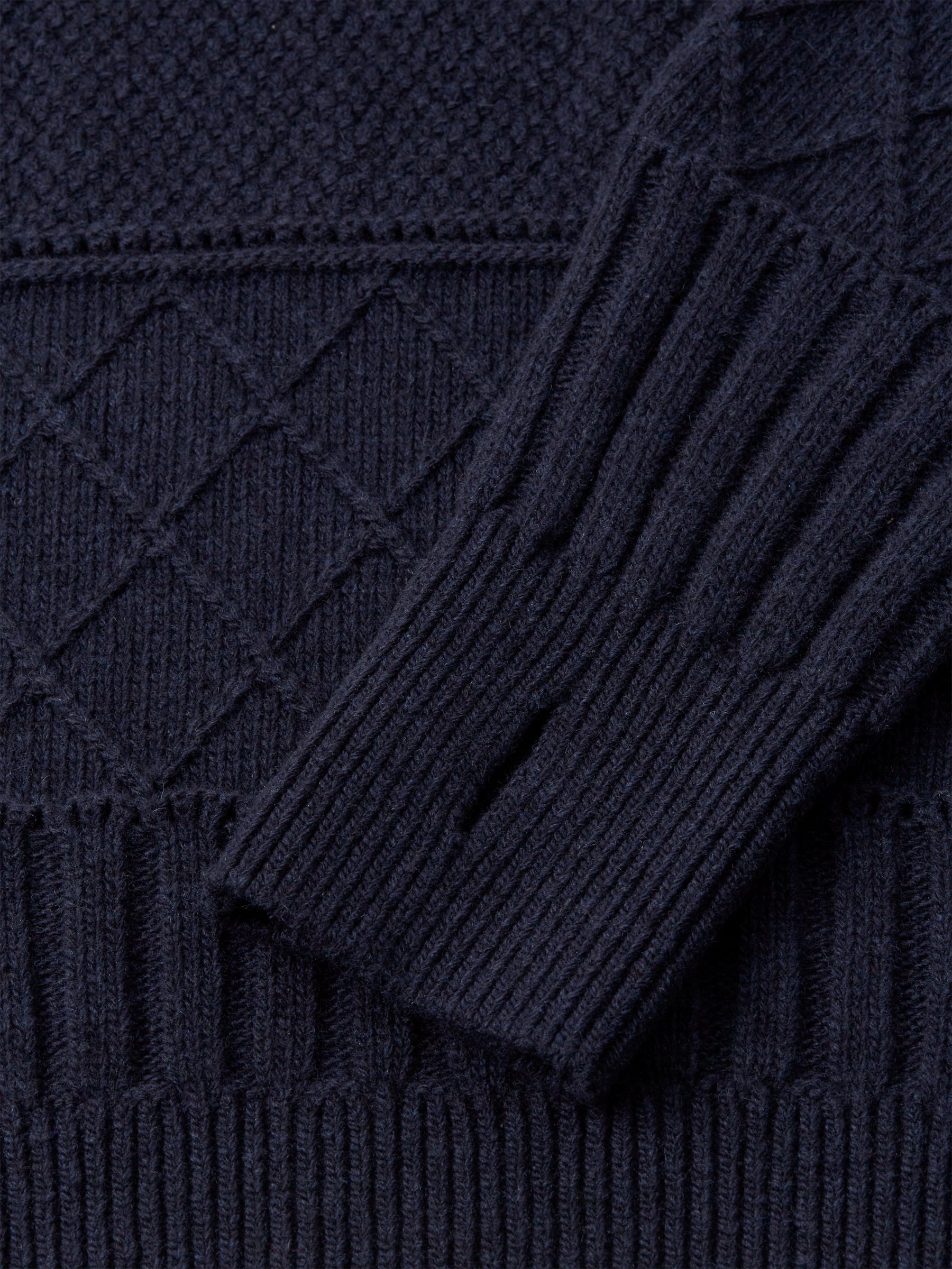 Talbot Roll Neck Jumper Bonham Navy