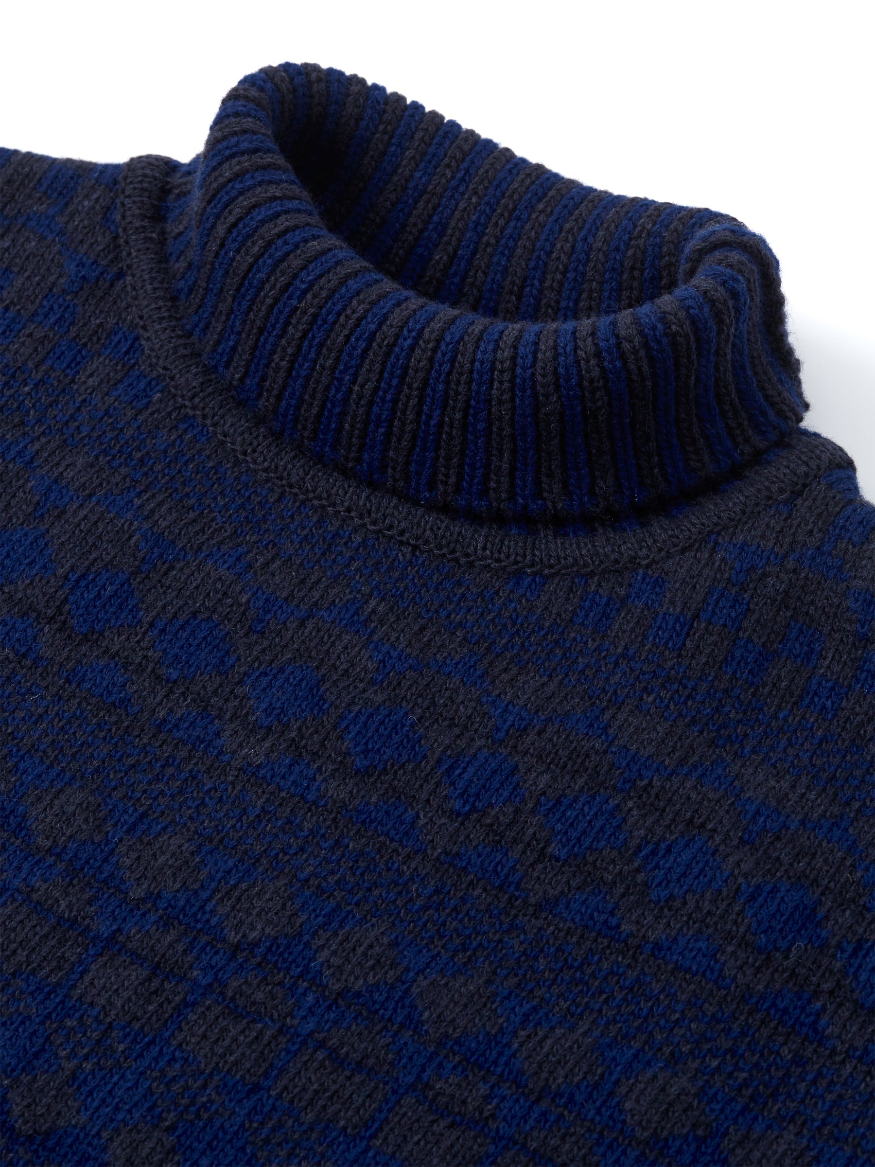 Talbot Roll Neck Jumper Fitzroy Navy/Blue