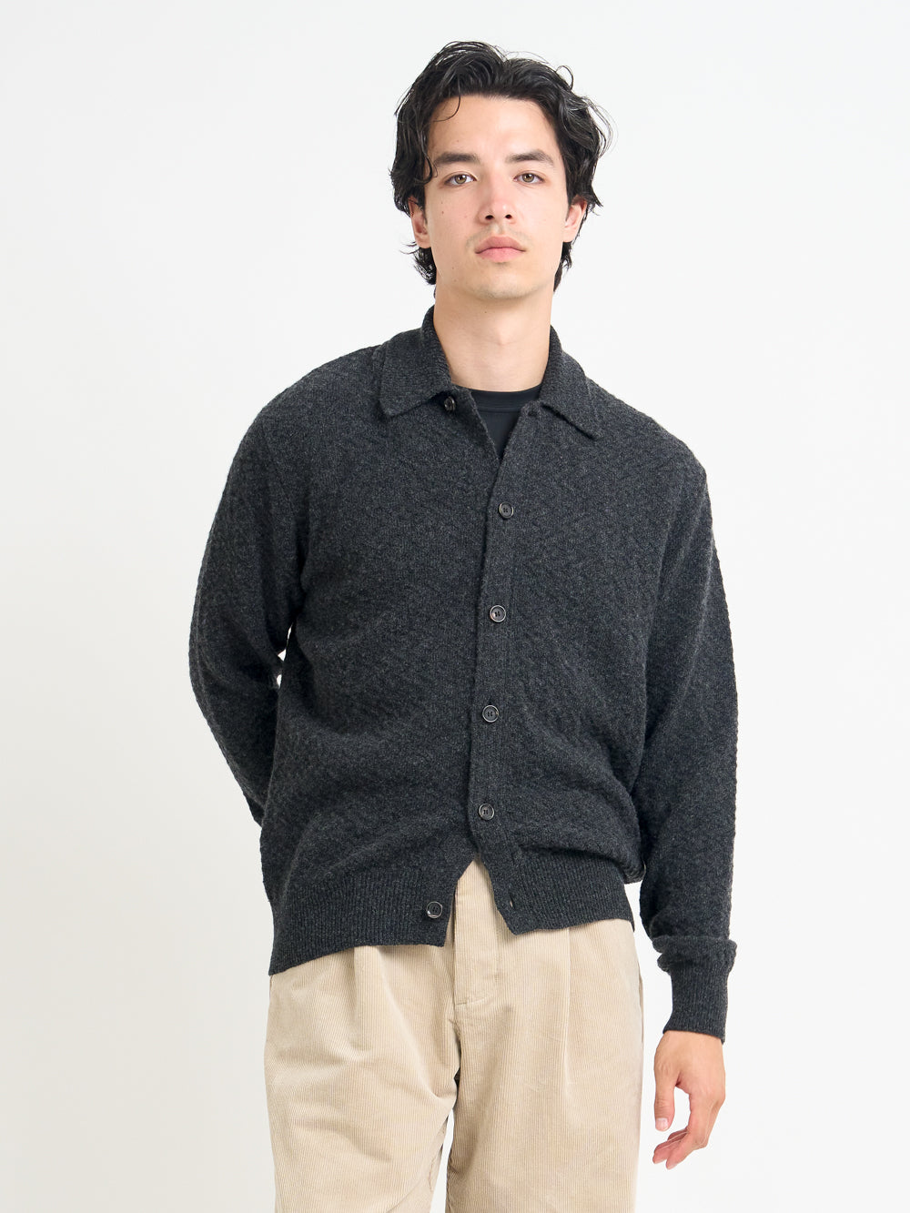 Britten Knitted Cardigan Jarvis Charcoal