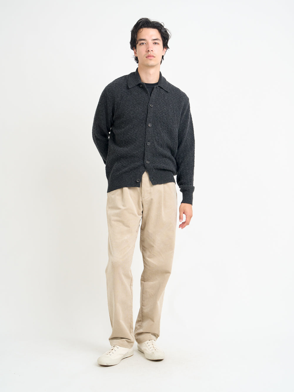 Britten Knitted Cardigan Jarvis Charcoal