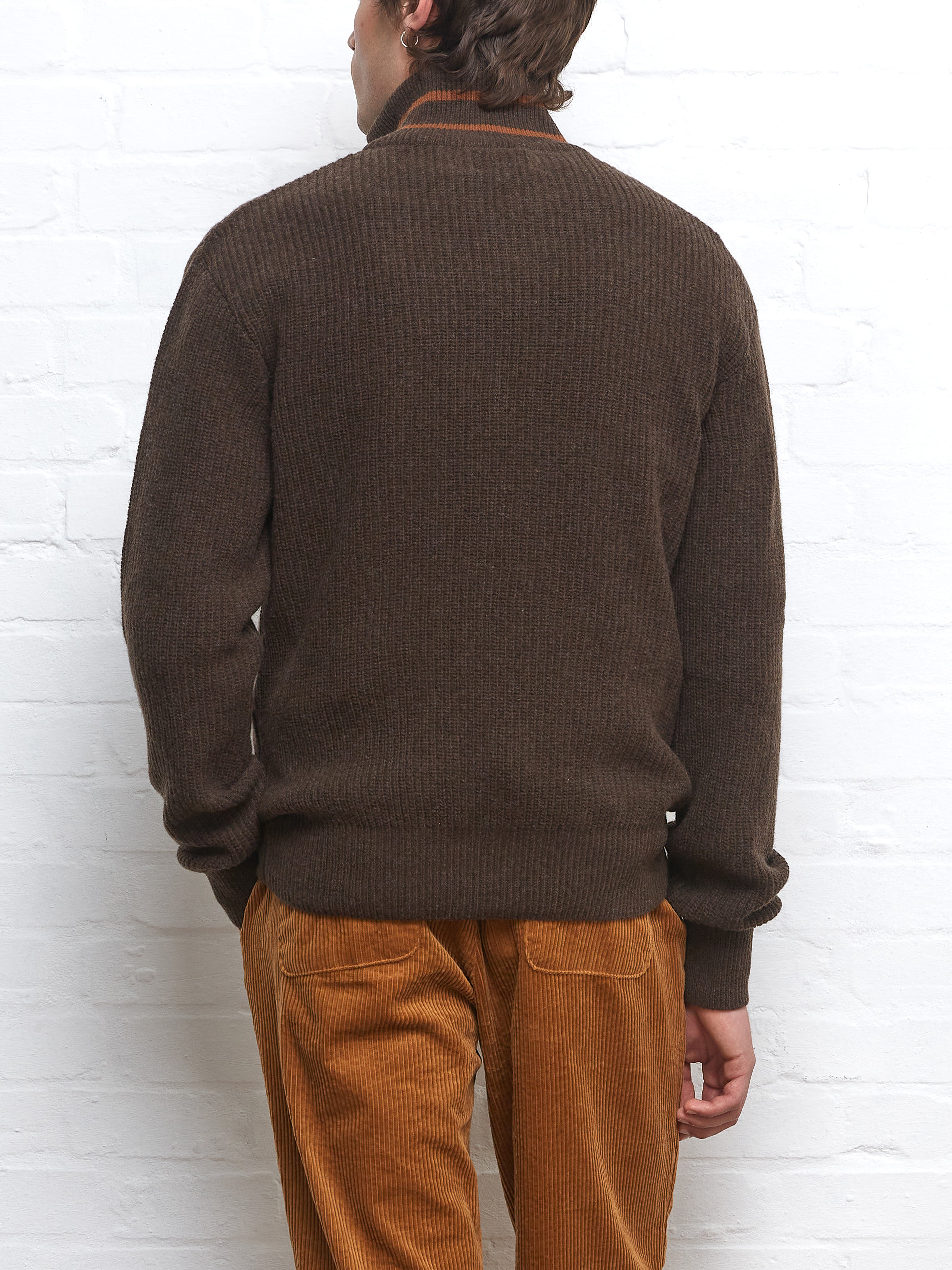 Kilbridge Zip Through Cardigan Elana Chocolate Brown