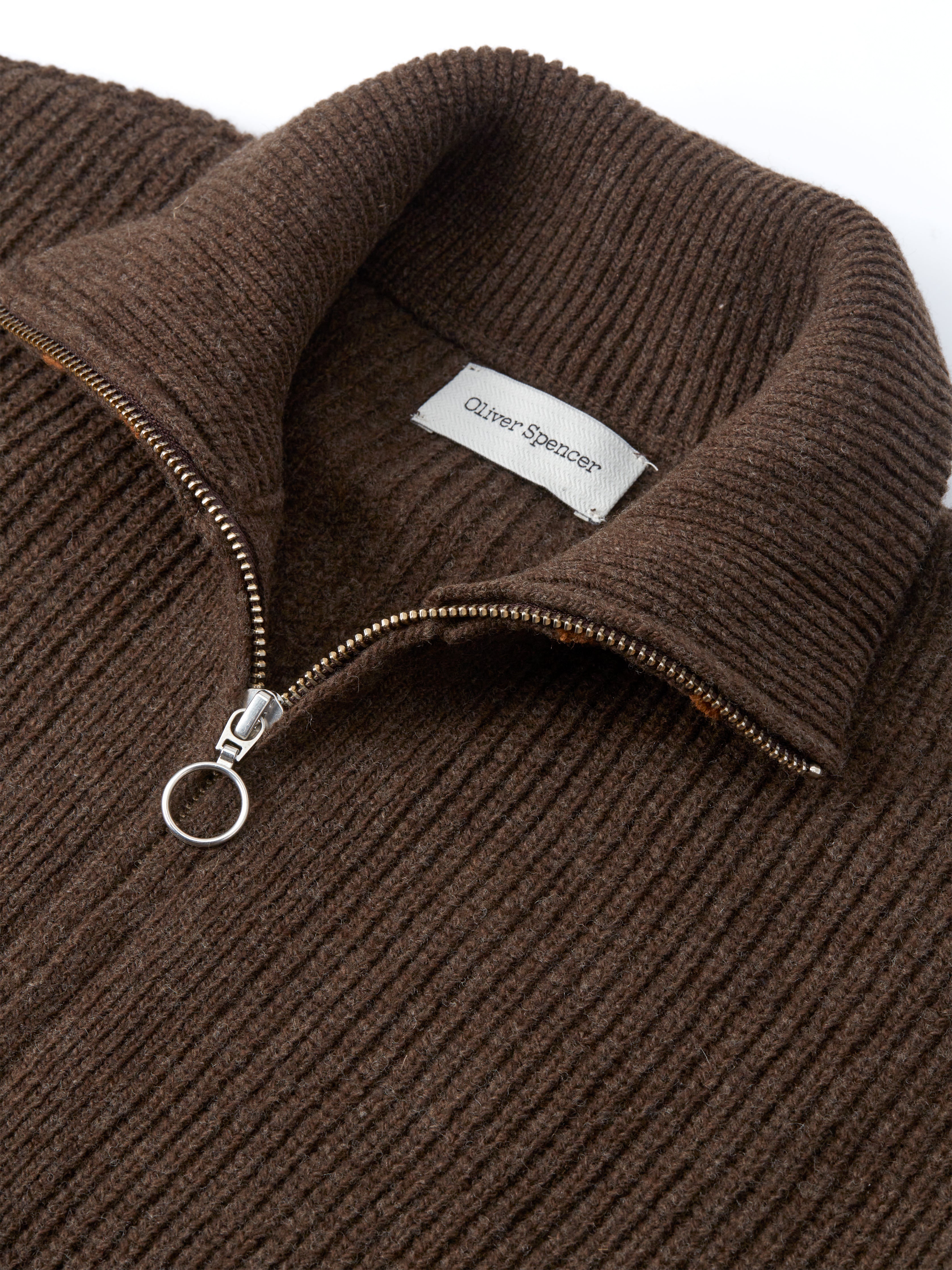 Kilbridge Zip Through Cardigan Elana Chocolate Brown