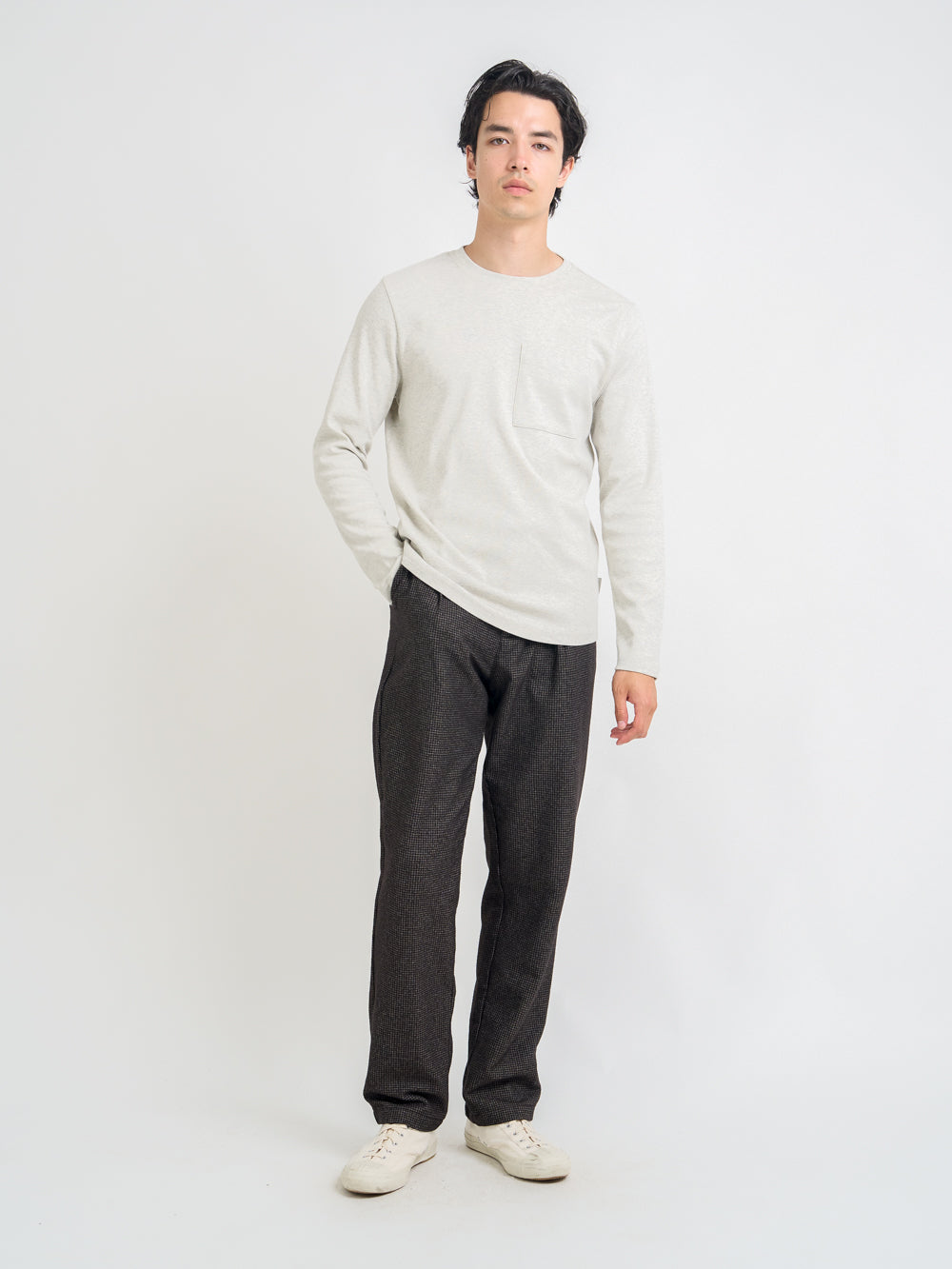 Heavy Long Sleeve T-Shirt Tavistock Oatmeal