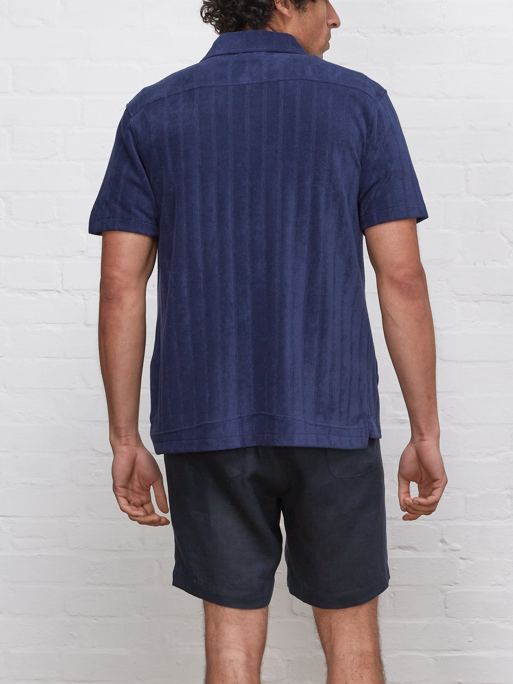 Cuban Short Sleeve Jersey Shirt Haywood Navy