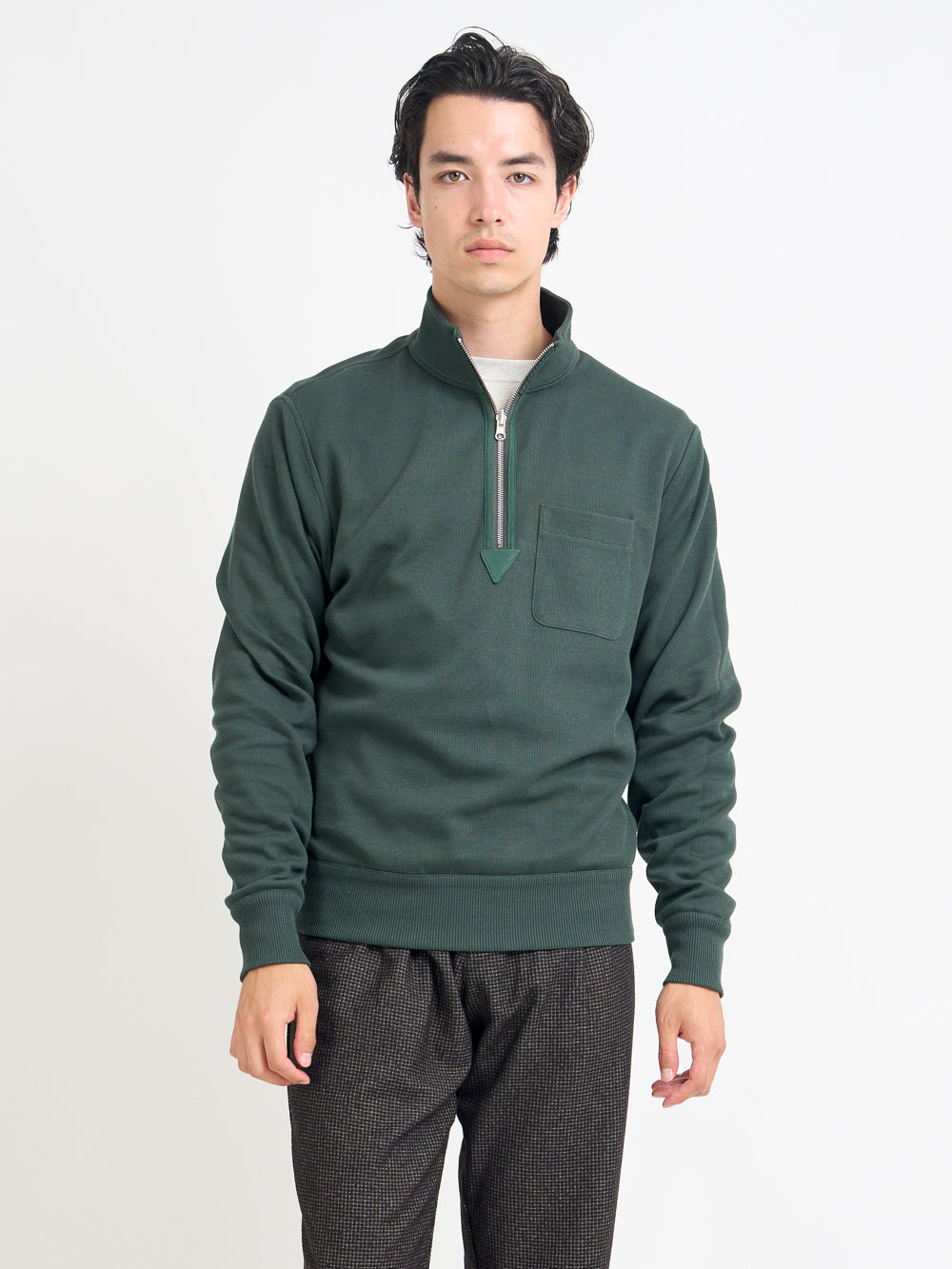 Reversible Half Zip Sweatshirt Latimer Green/Moss Green