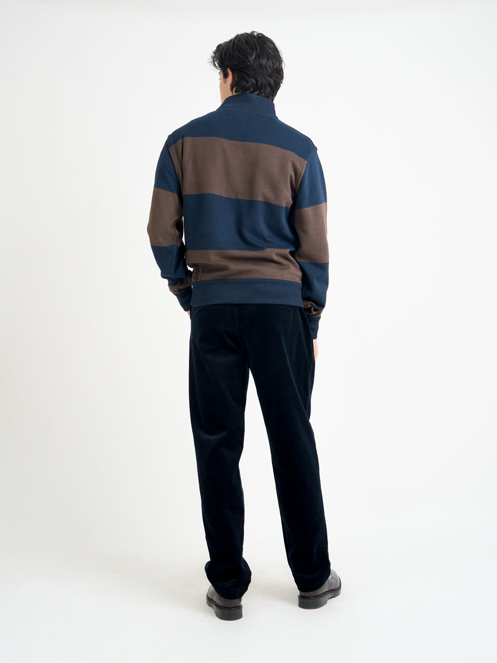 Reversible Half Zip Sweatshirt Latimer Navy/Brown