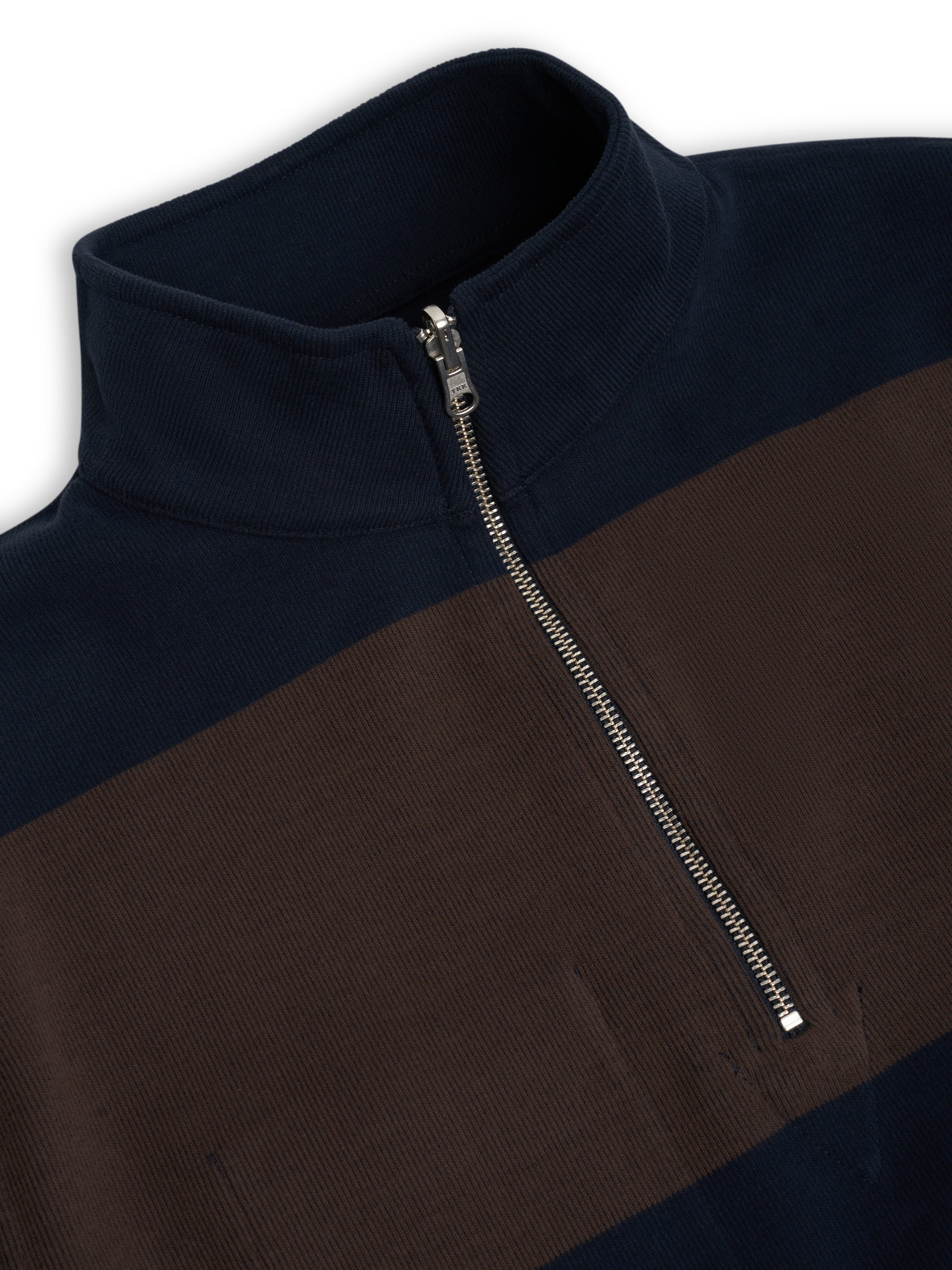 Reversible Half Zip Sweatshirt Latimer Navy/Brown
