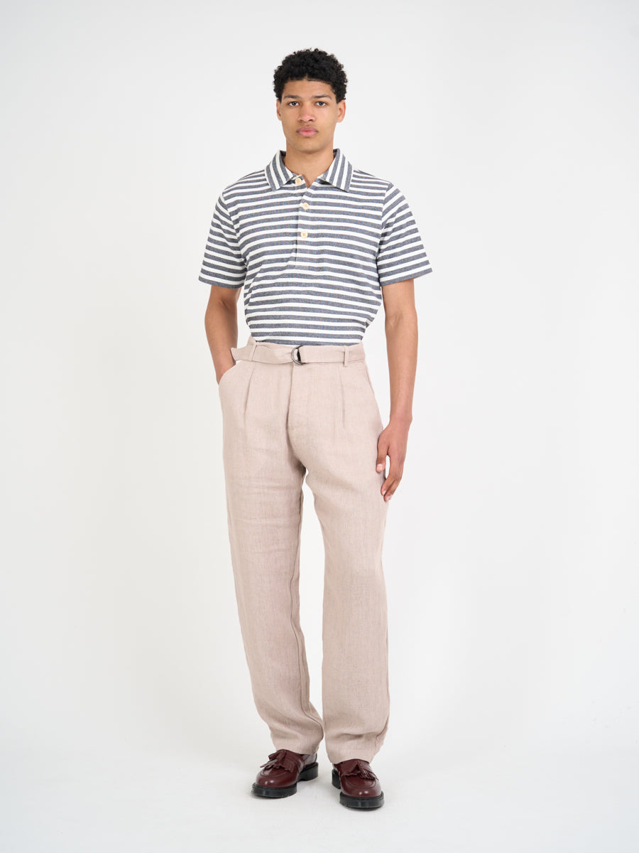 Mersey Polo Shirt Holmes Cream/Midnight