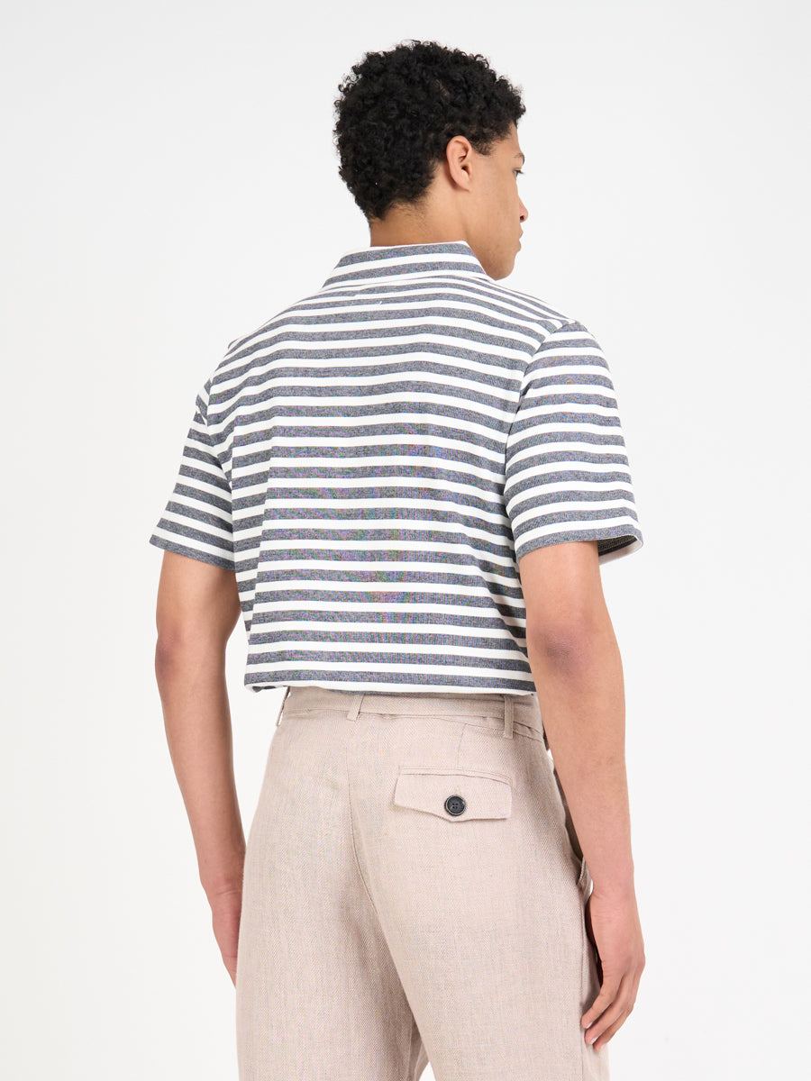 Mersey Polo Shirt Holmes Cream/Midnight