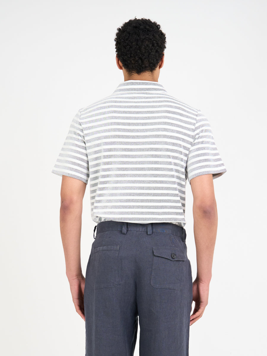 Mersey Polo Shirt Holmes Cream/Navy