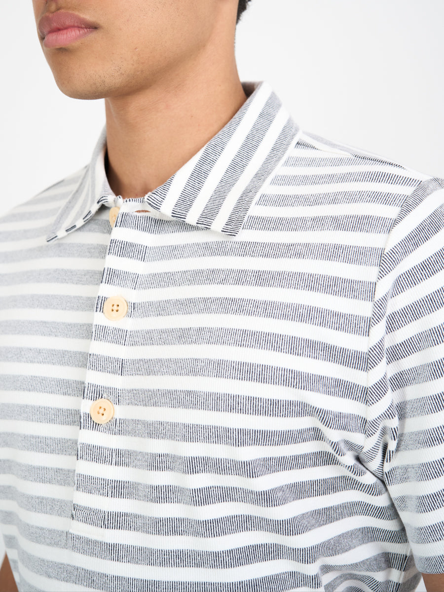 Mersey Polo Shirt Holmes Cream/Navy