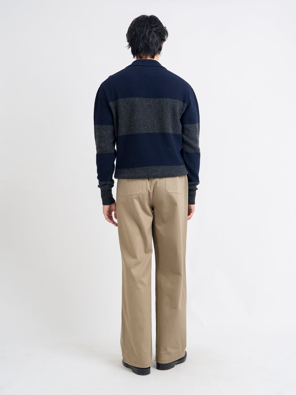 Wren Knitted Polo Shirt Paxton Navy/Charcoal