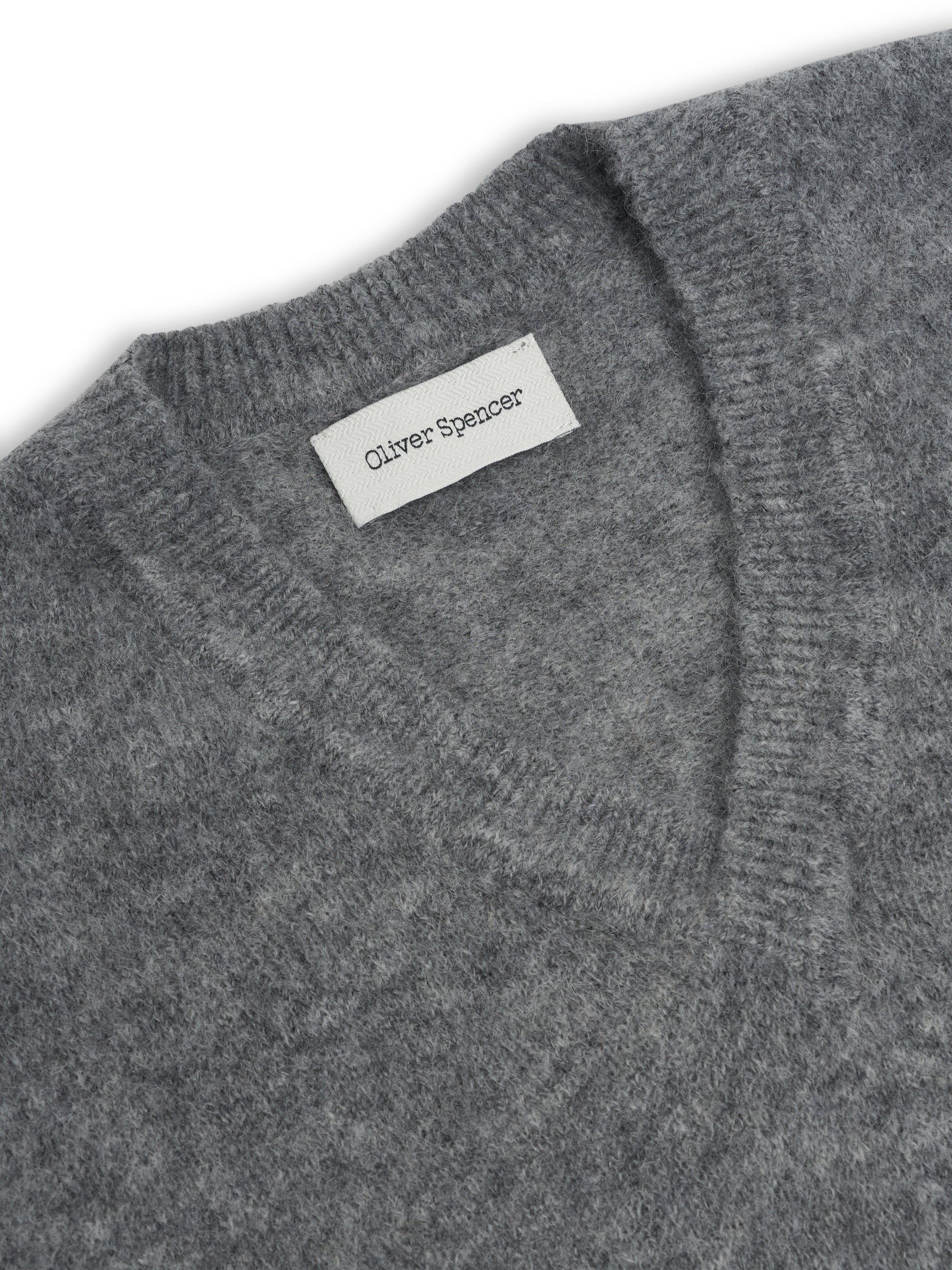 Graves V Neck Vest Rosen Mid Grey
