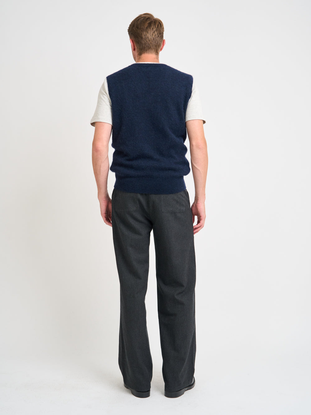 Graves V Neck Vest Rosen Navy
