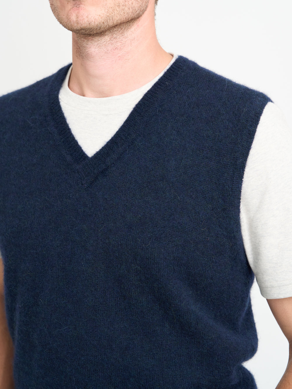Graves V Neck Vest Rosen Navy