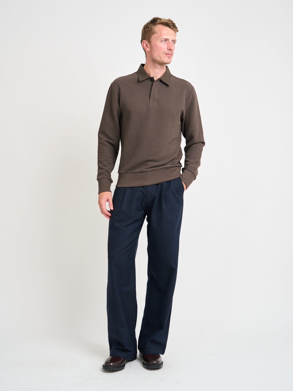 Long Sleeve Rugby Top Amery Brown