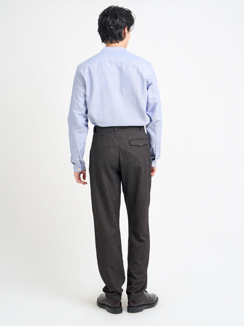 Grandad Shirt Brecon Blue