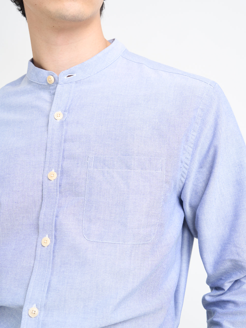 Grandad Shirt Brecon Blue