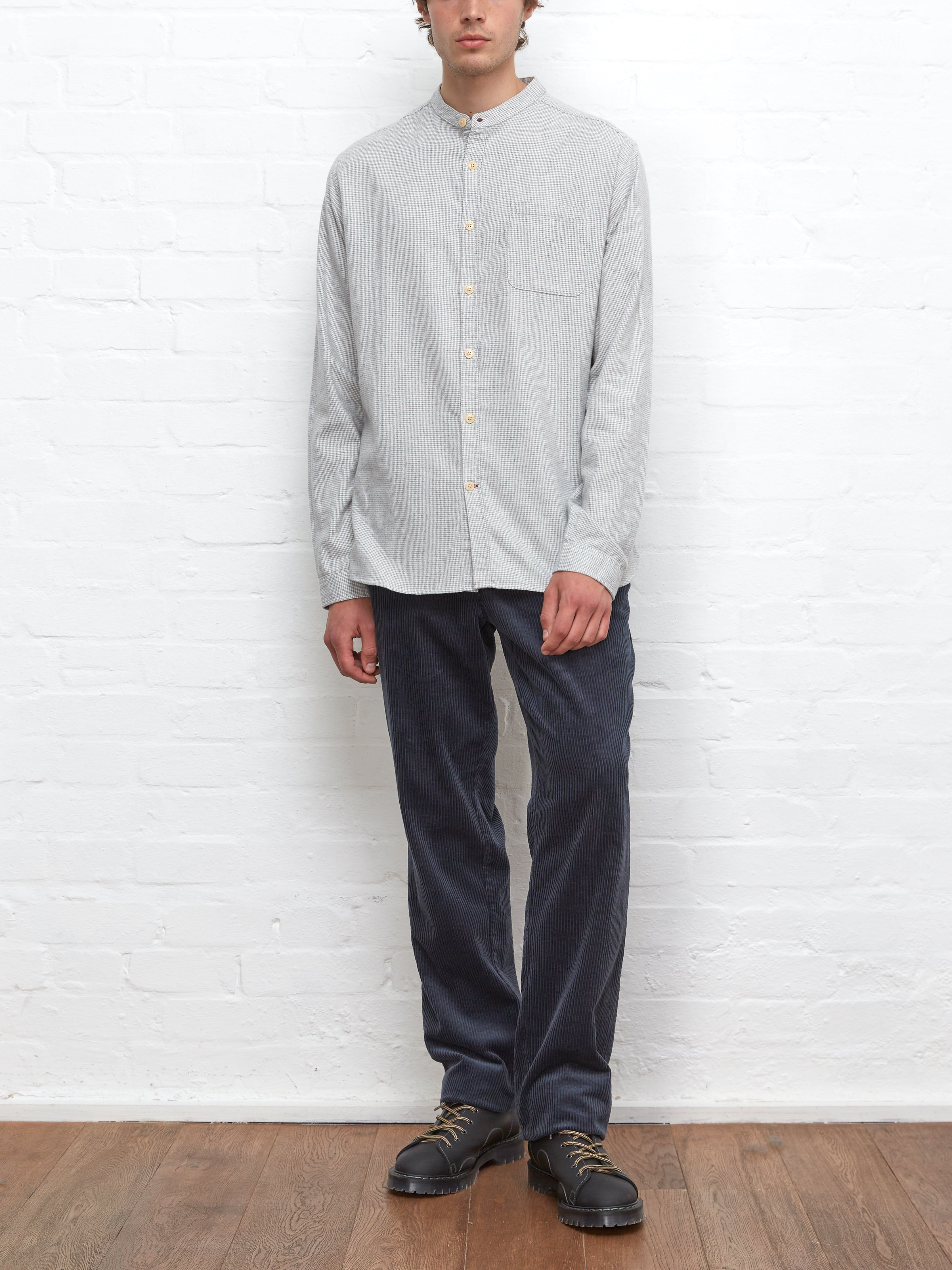 Grandad Shirt Drummond Grey