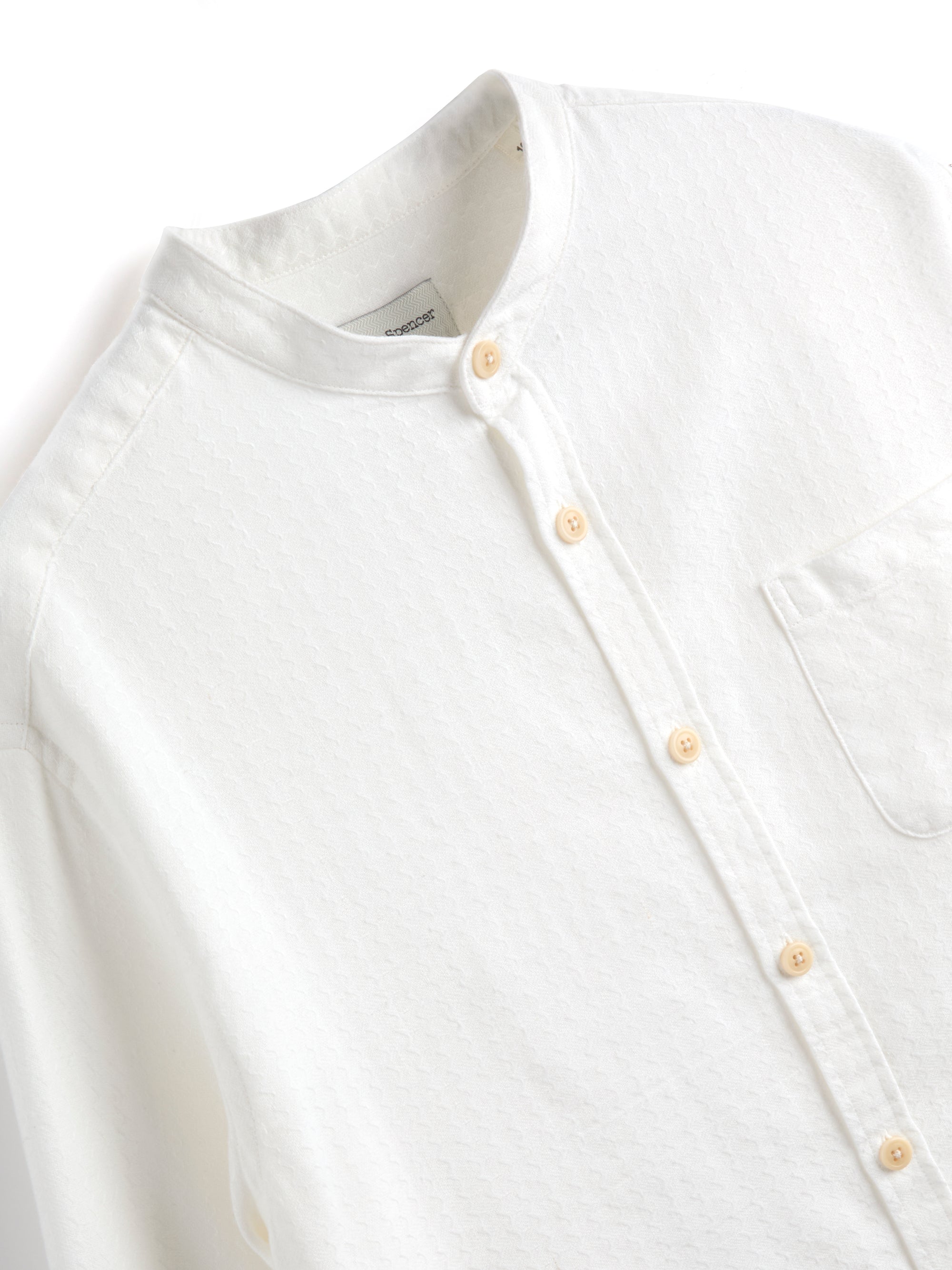 Grandad Shirt Lennon Cream